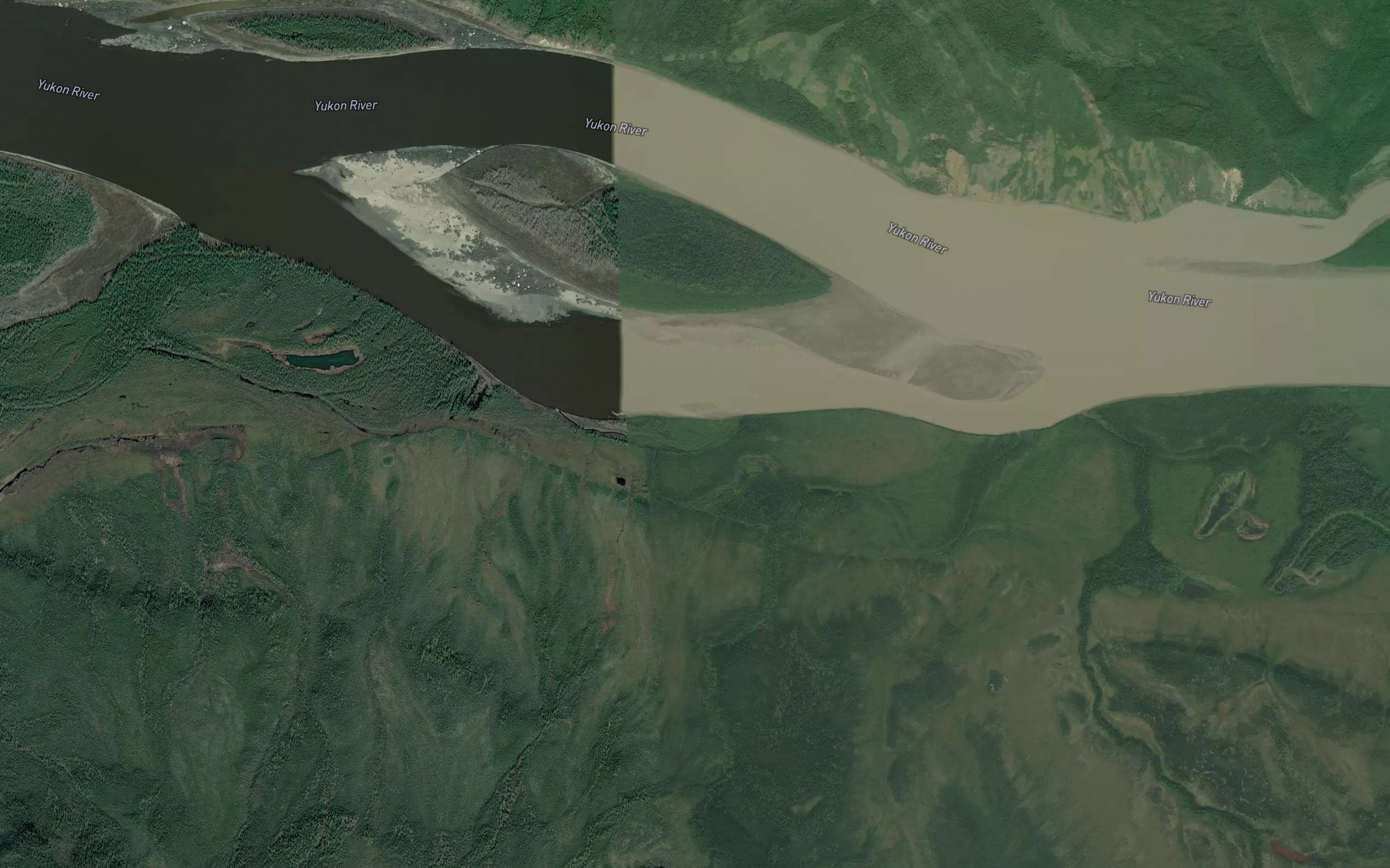 Satellite map of the Montauk Creek