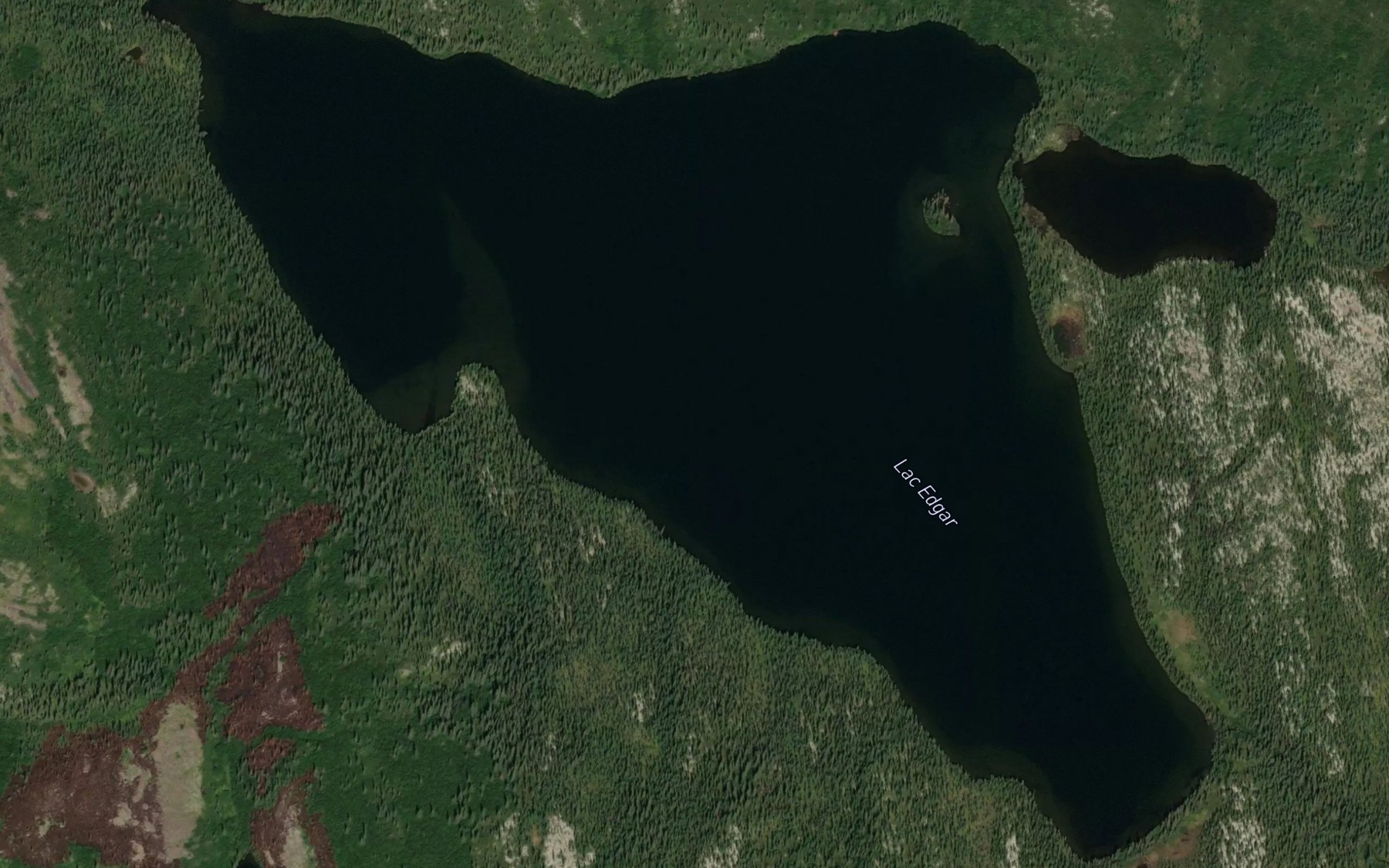 Satellite map of the Lac Edgar