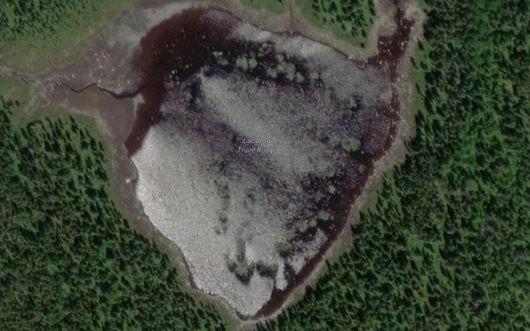 Satellite map of the Lac de la Truite Rouge
