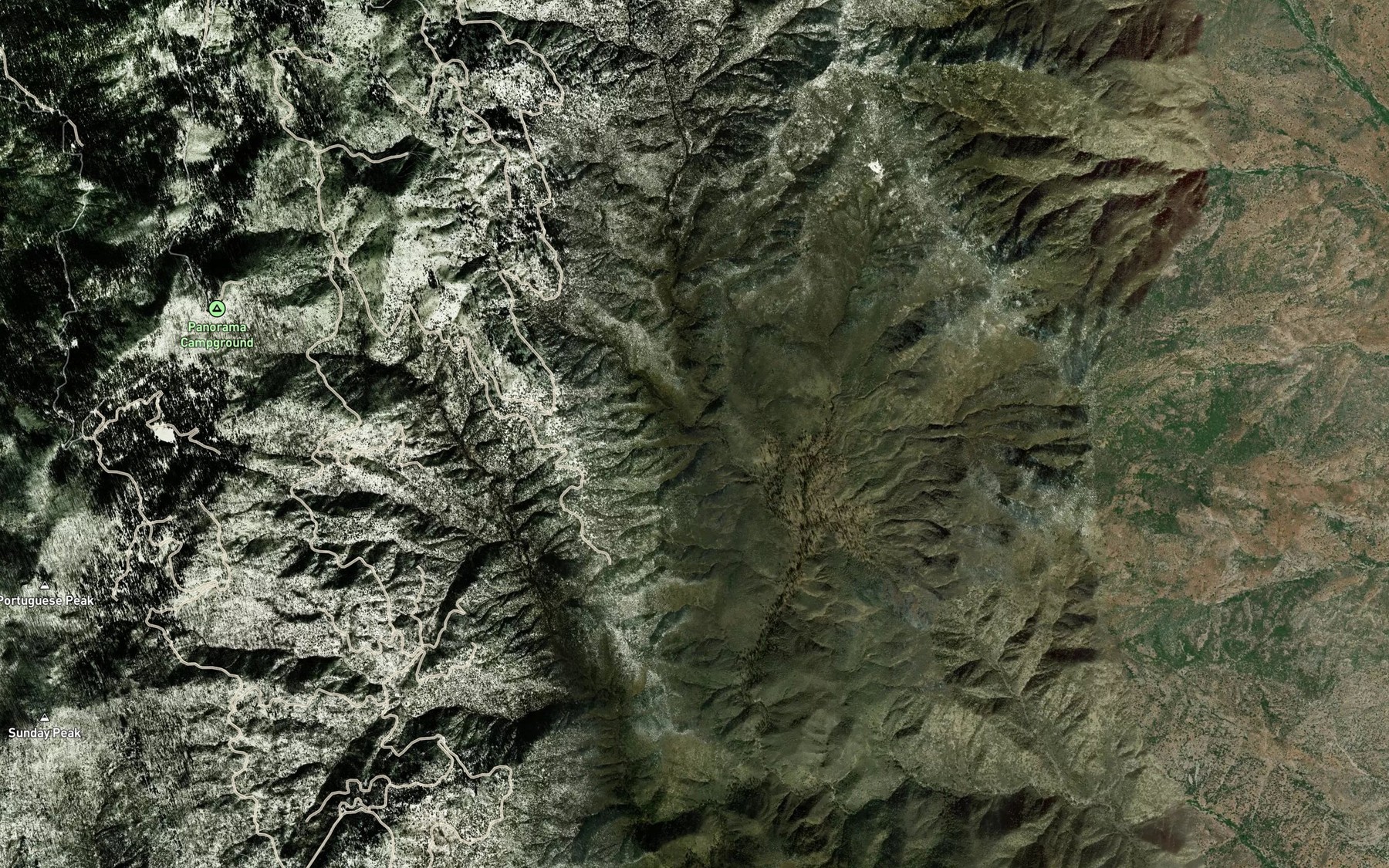 Satellite map of the Schultz Creek
