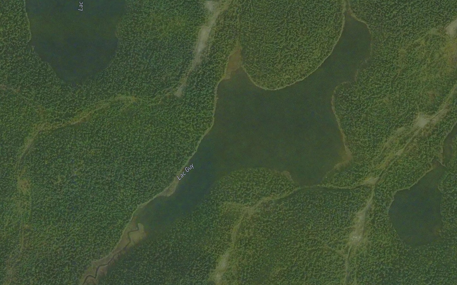 Satellite map of the Lac Guy