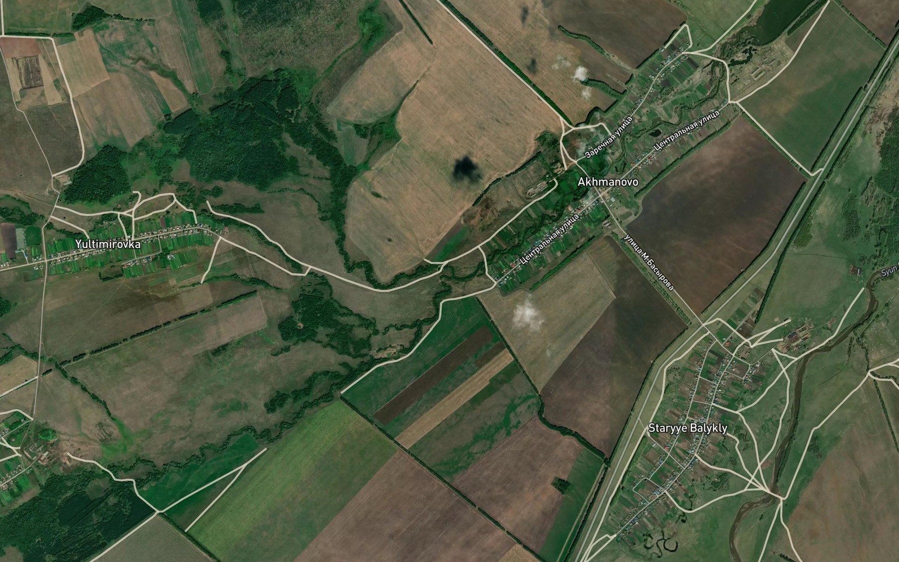 Satellite map of the Yulduzka