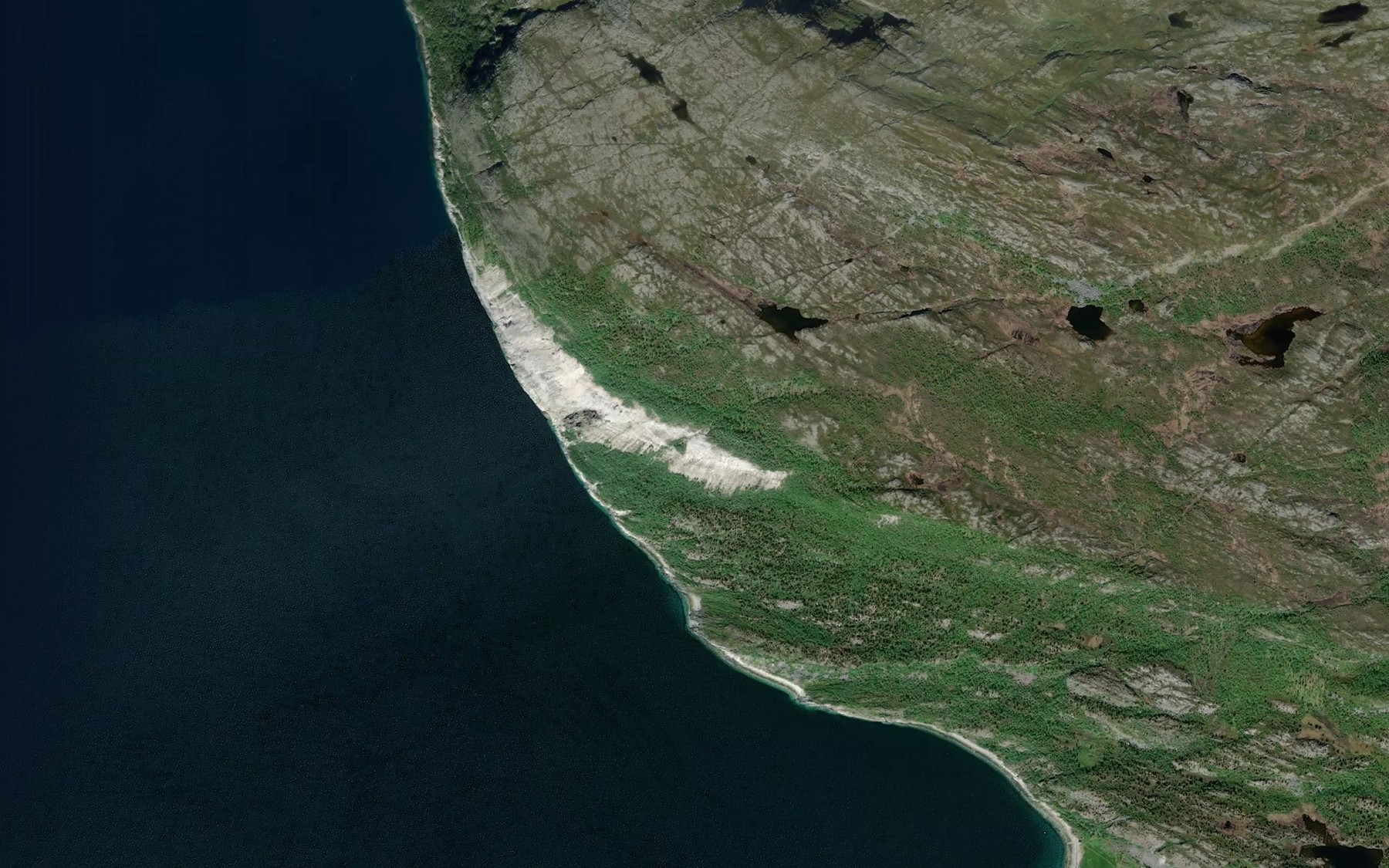 Satellite map of the Kvitfjellelva