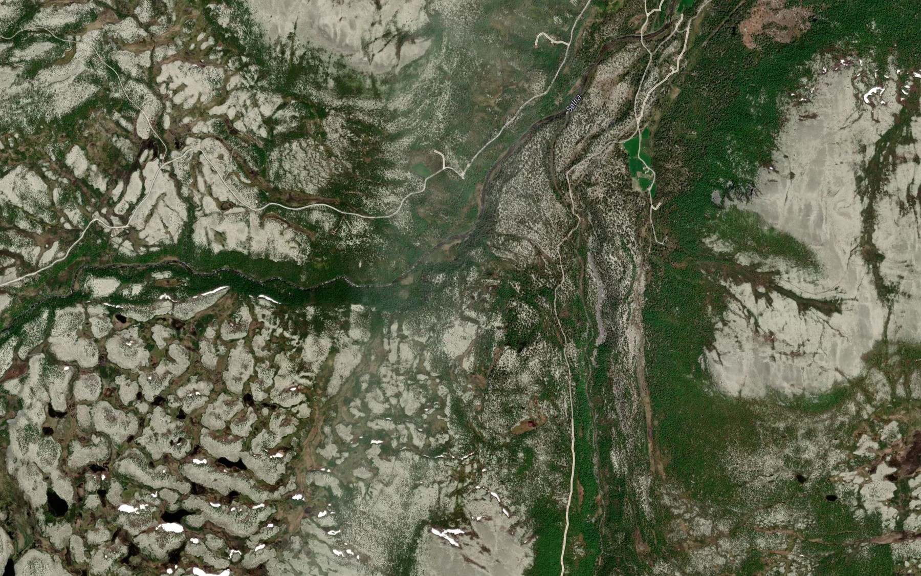 Satellite map of the Masadalsbekken
