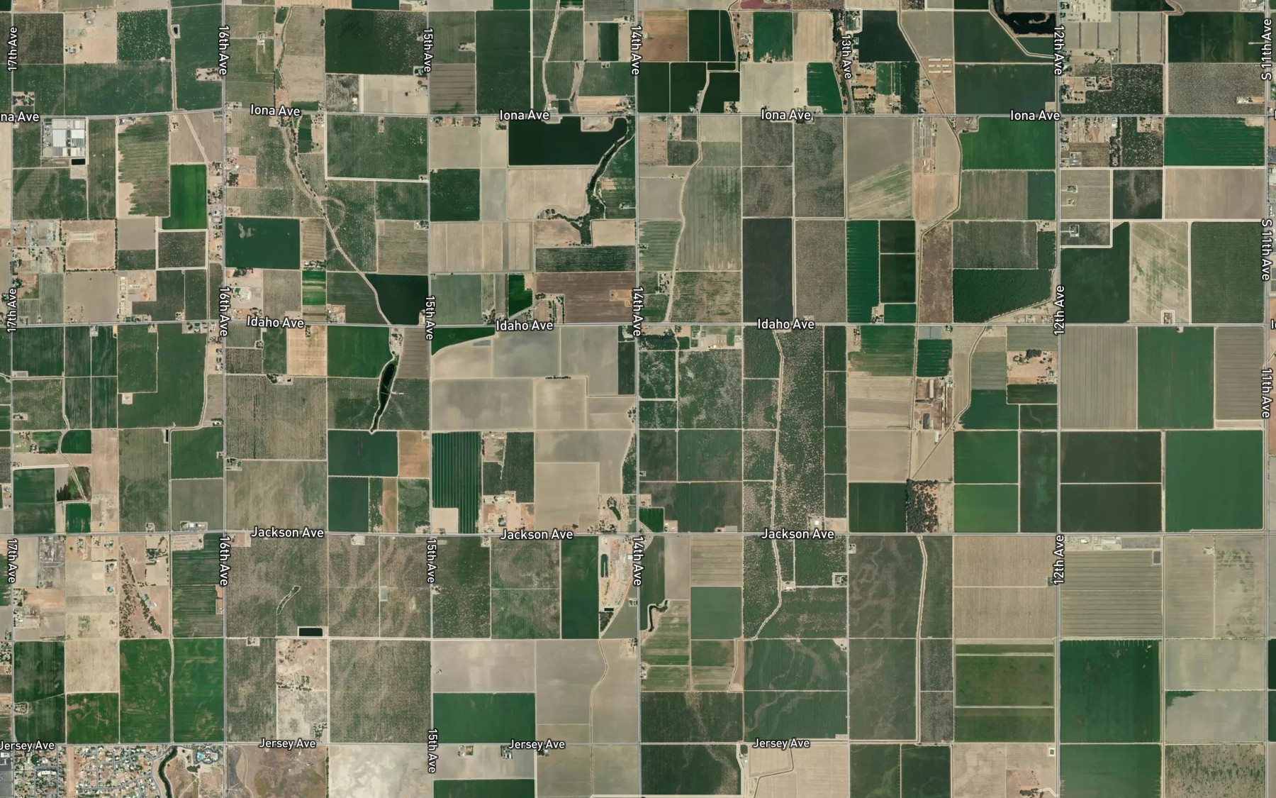 Satellite map of the McCrary Side Ditch