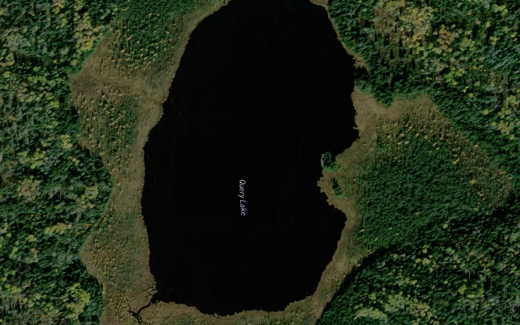 Satellite map of the Query Lake