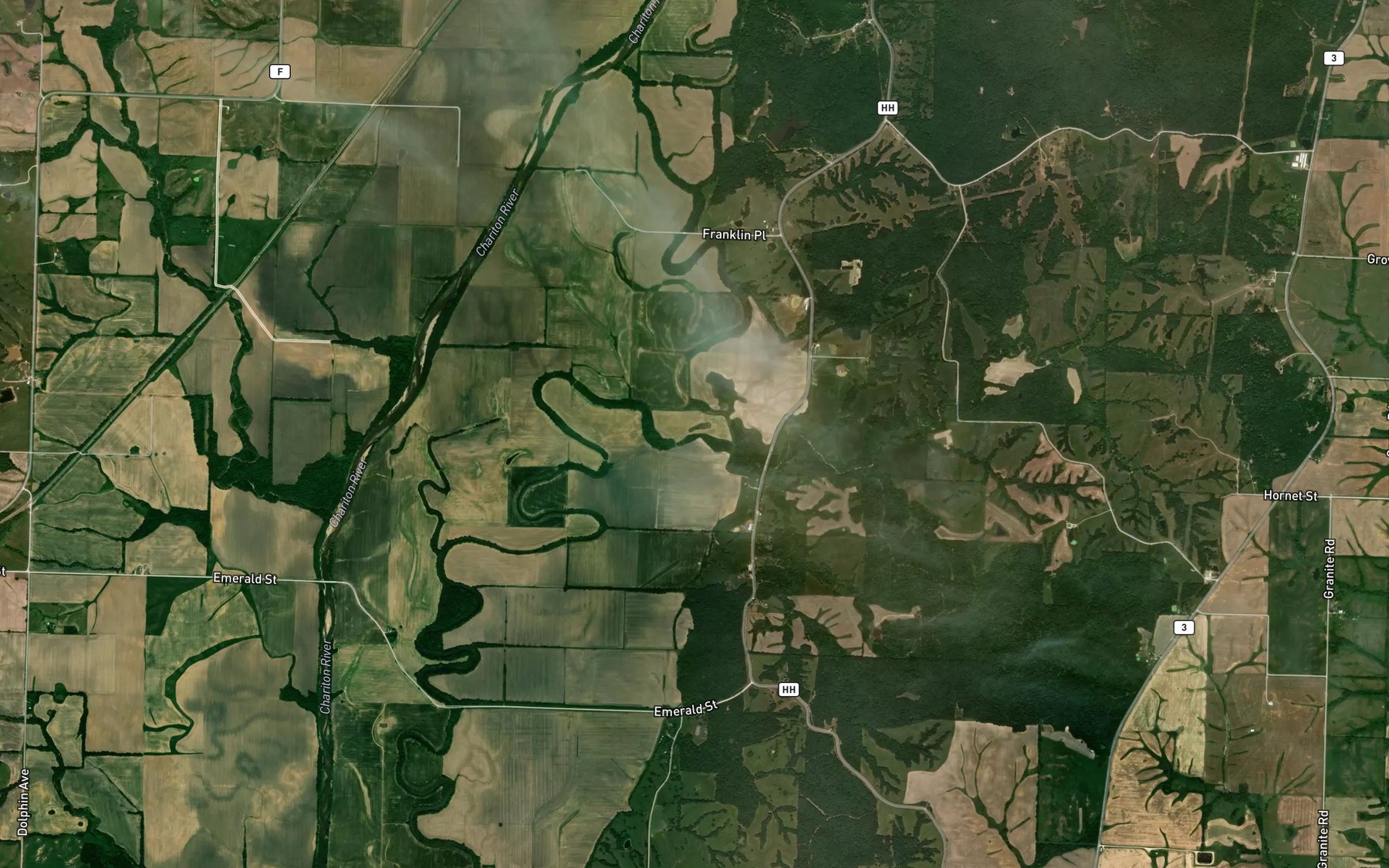 Satellite map of the Rock Creek