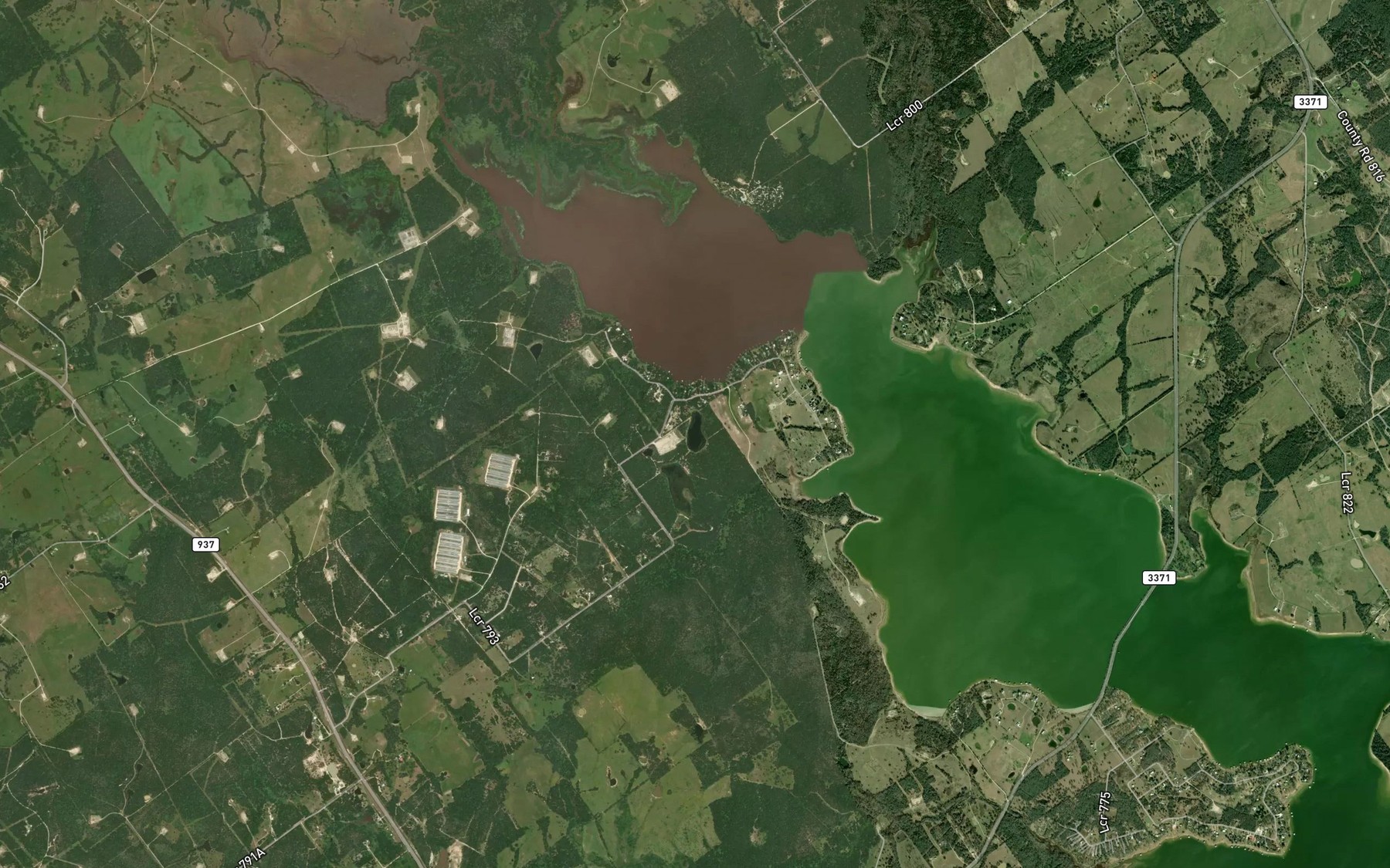 Satellite map of the Sand Lake