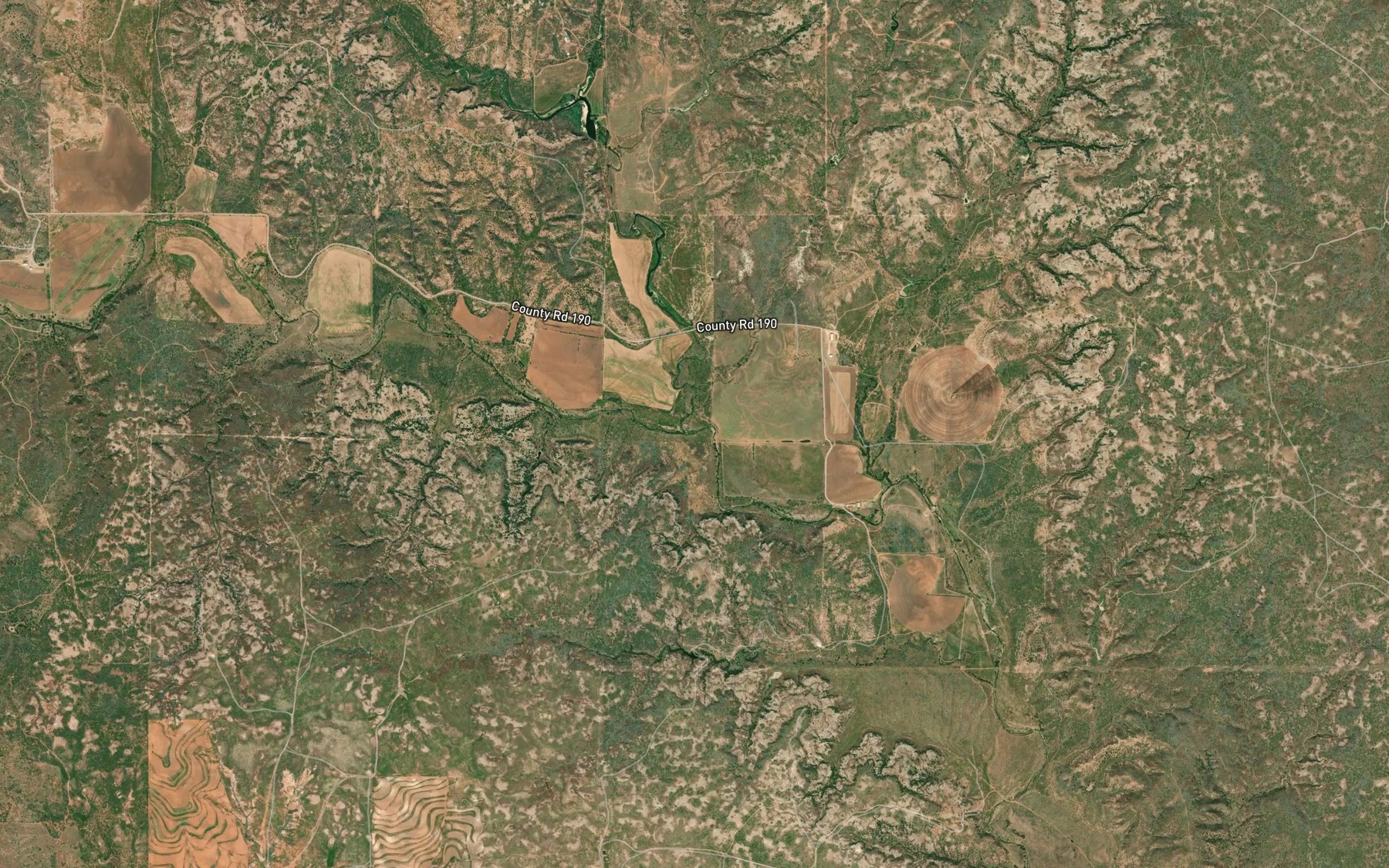 Satellite map of the Crow Creek