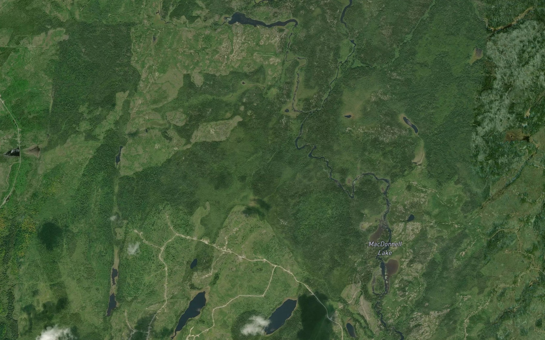 Satellite map of the Lauri Creek