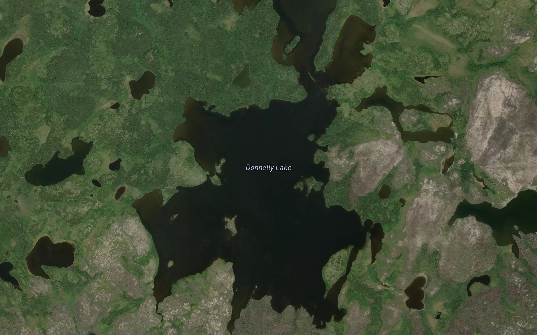 Satellite map of the Donnelly Lake