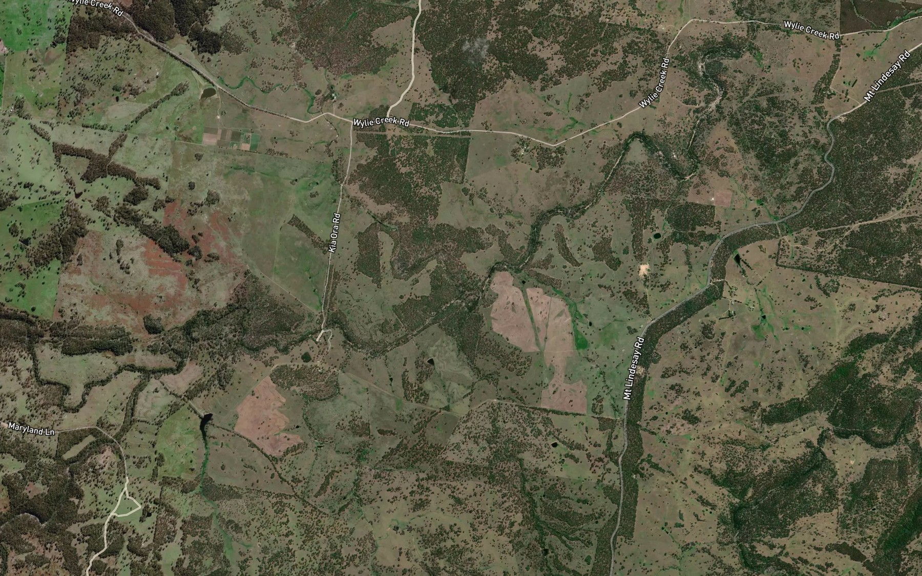 Satellite map of the Five Mile Creek
