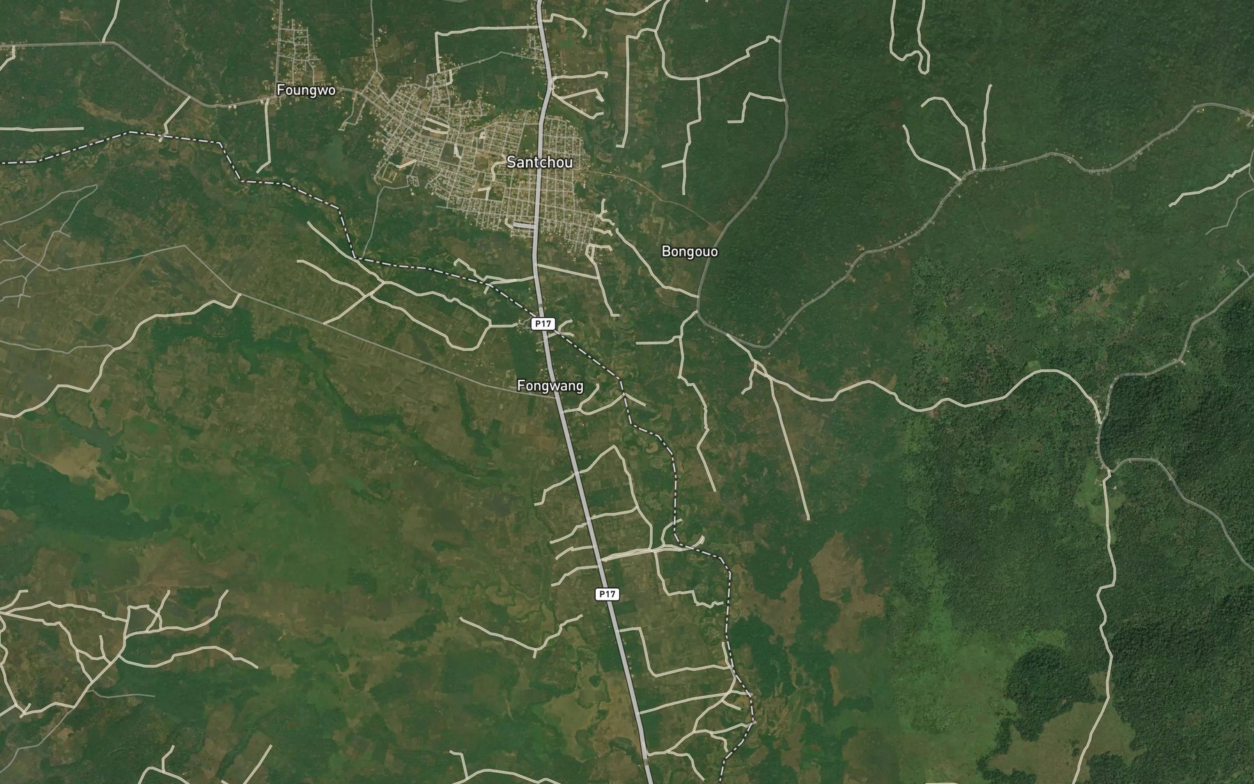 Satellite map of the Menoua