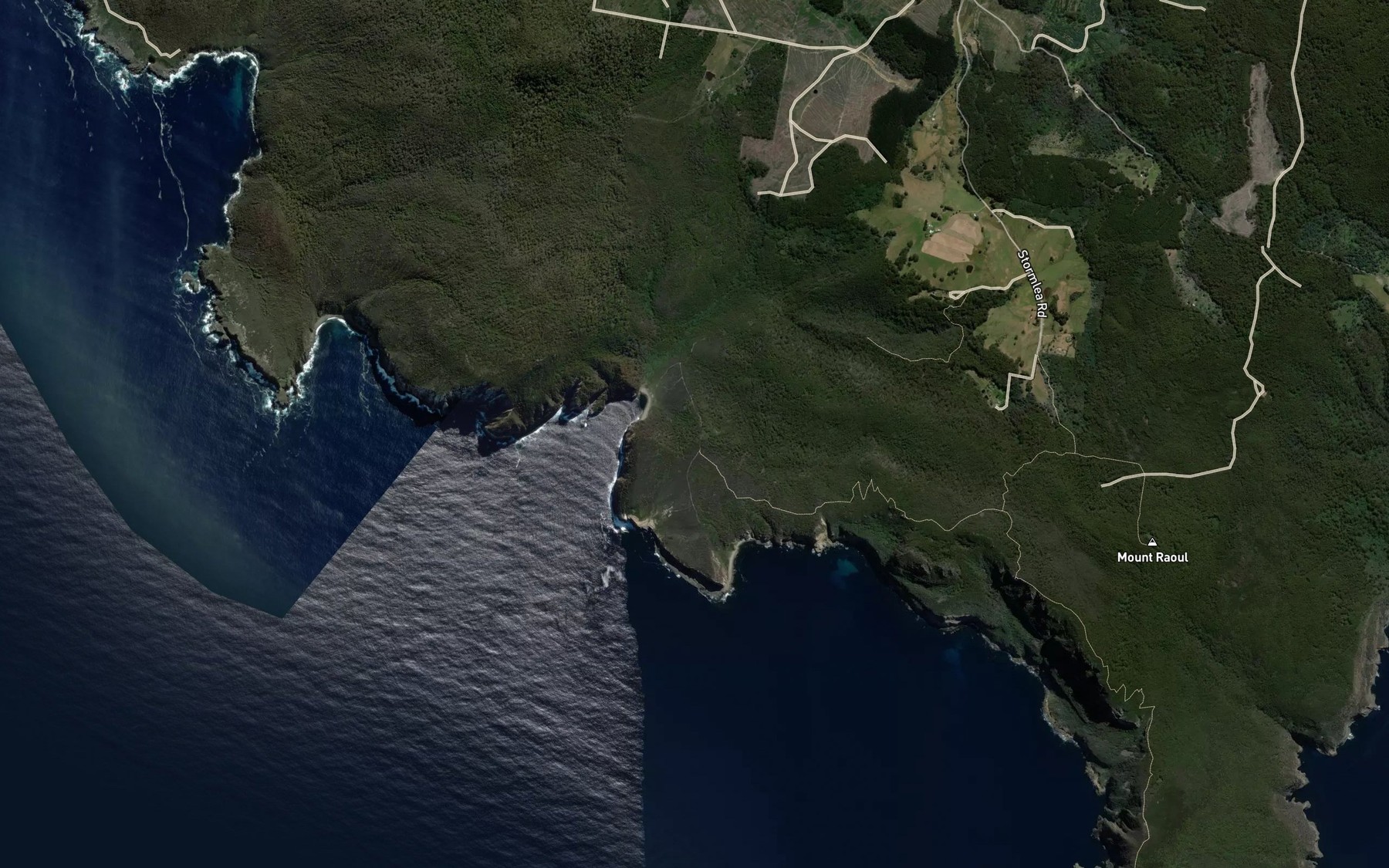 Satellite map of the Canoe Bay
