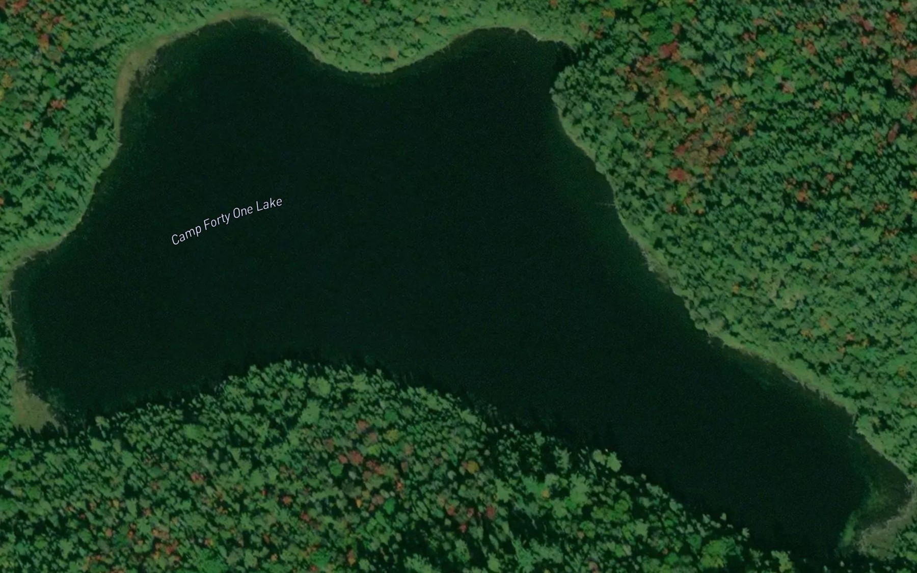 Satellite map of the Camp Forty One Lake