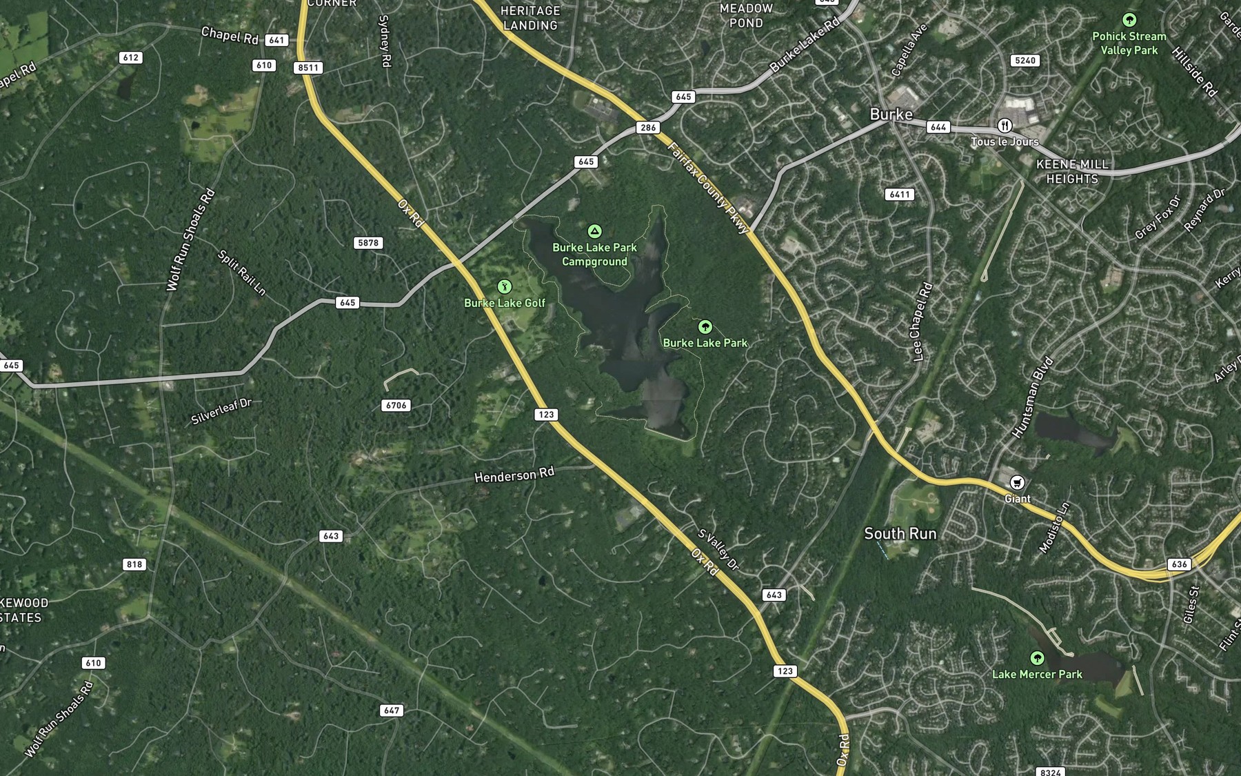 Satellite map of the Spot 4