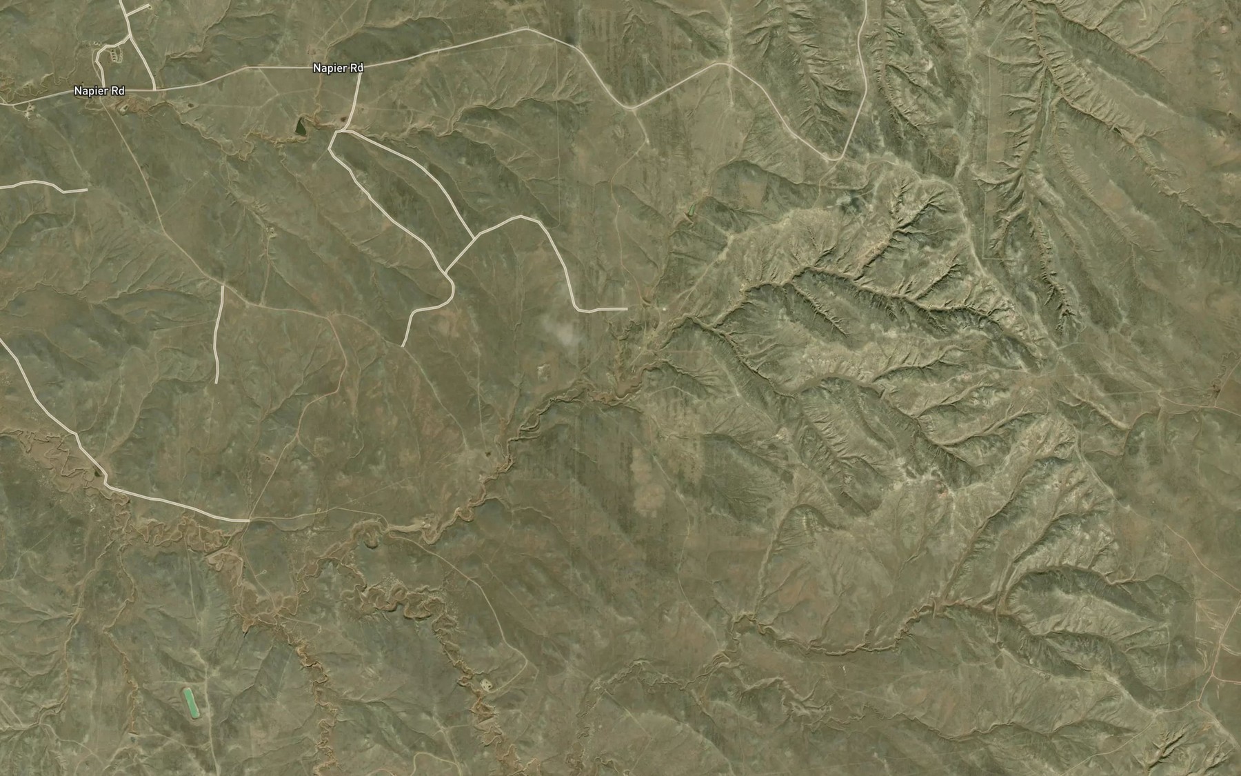 Satellite map of the Charlie Reservoir
