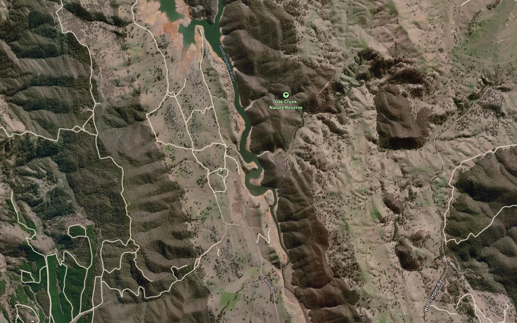 Satellite map of the Sugarloaf Creek