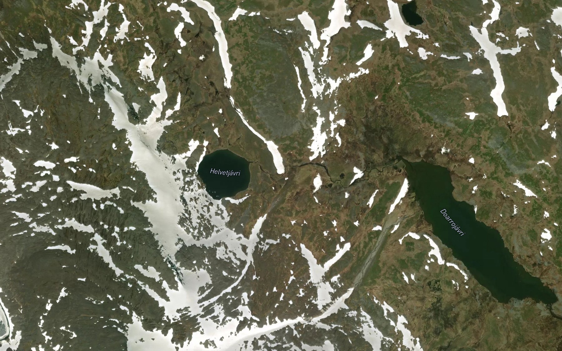 Satellite map of the Helvetjohka
