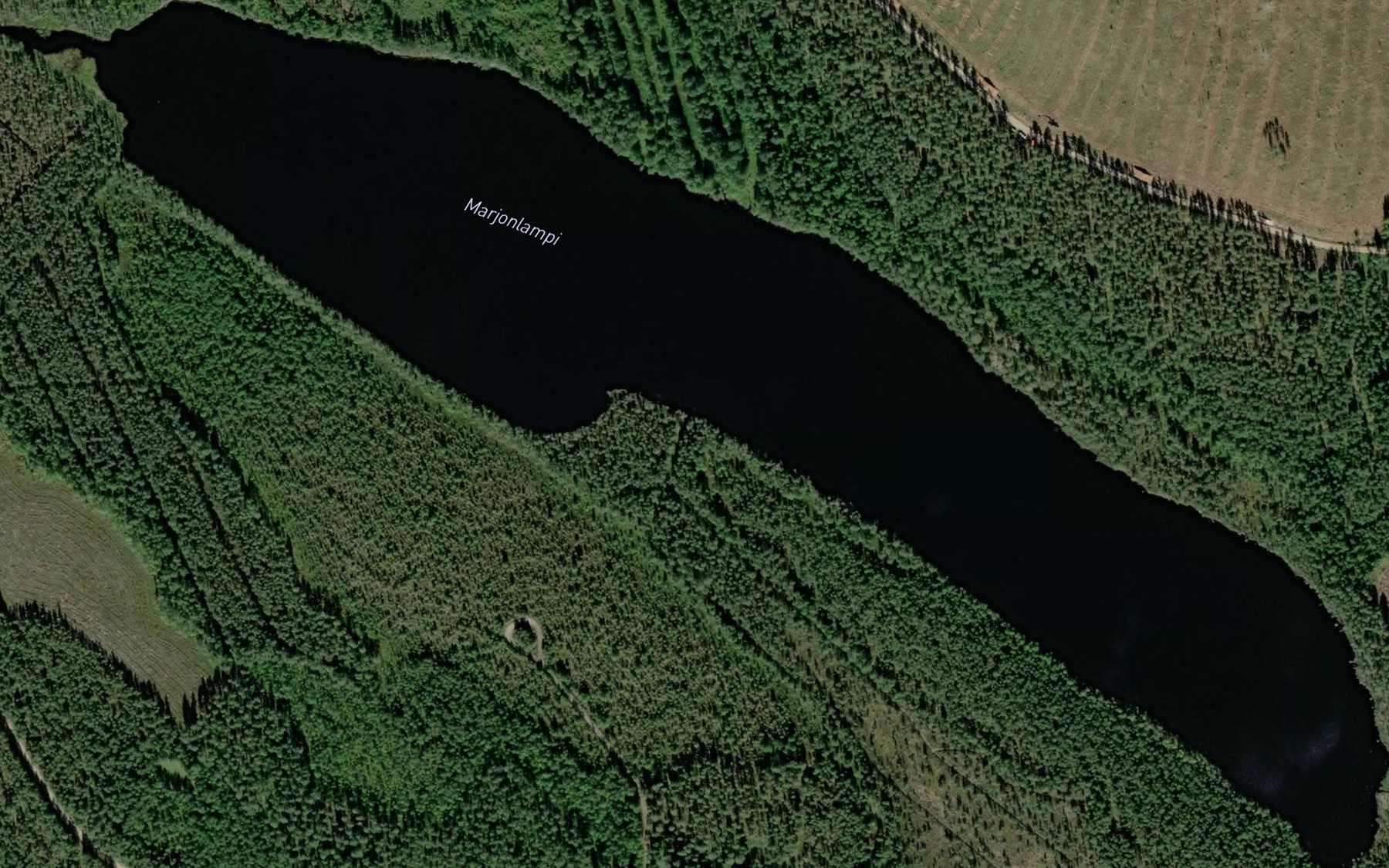 Satellite map of the Marjonlampi