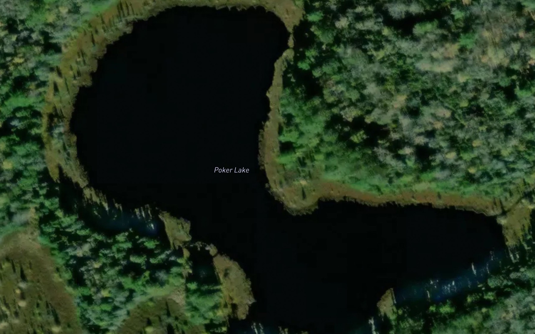 Satellite map of the Poker Lake