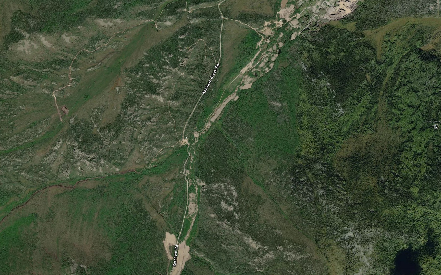 Satellite map of the Holdem Creek