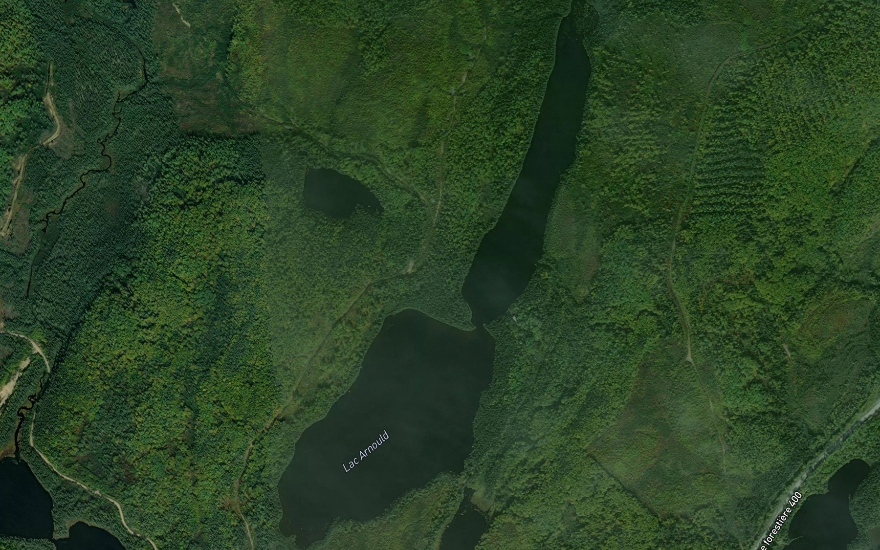Satellite map of the Lac Arnould