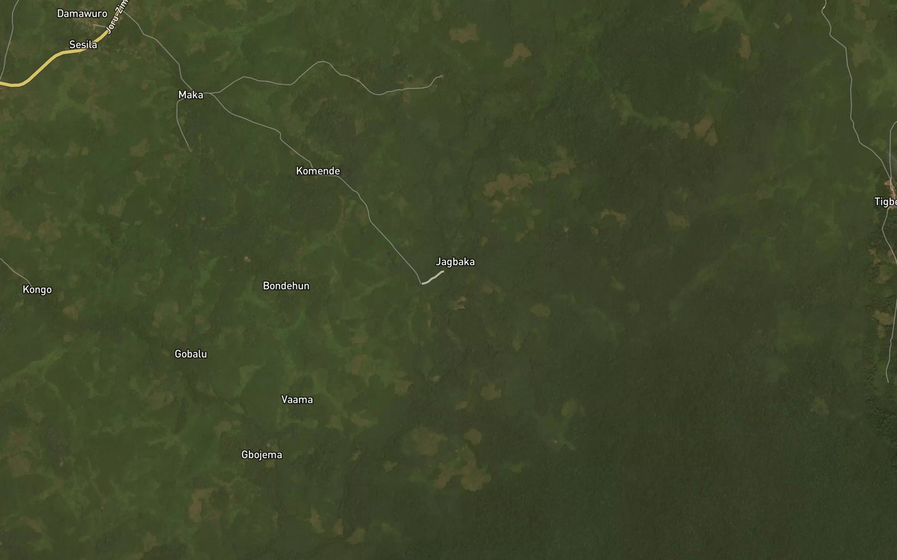 Satellite map of the Moawa