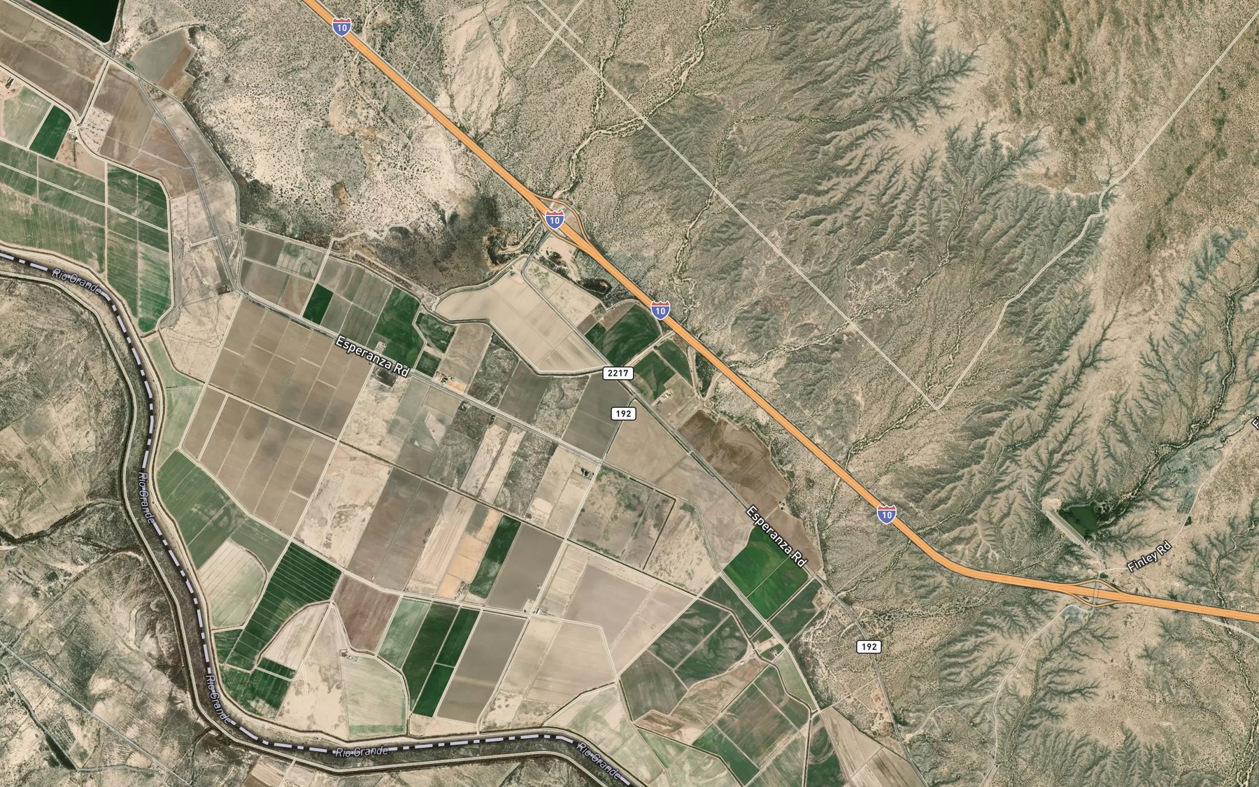Satellite map of the Madden Drain