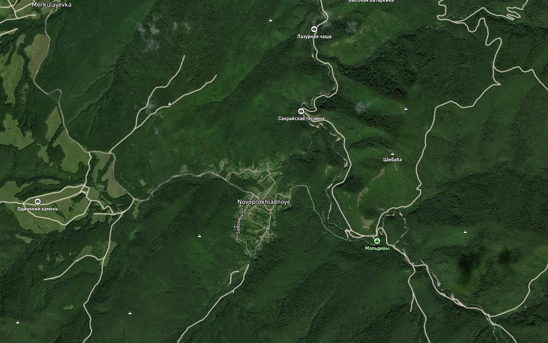 Satellite map of the Bezymyanka