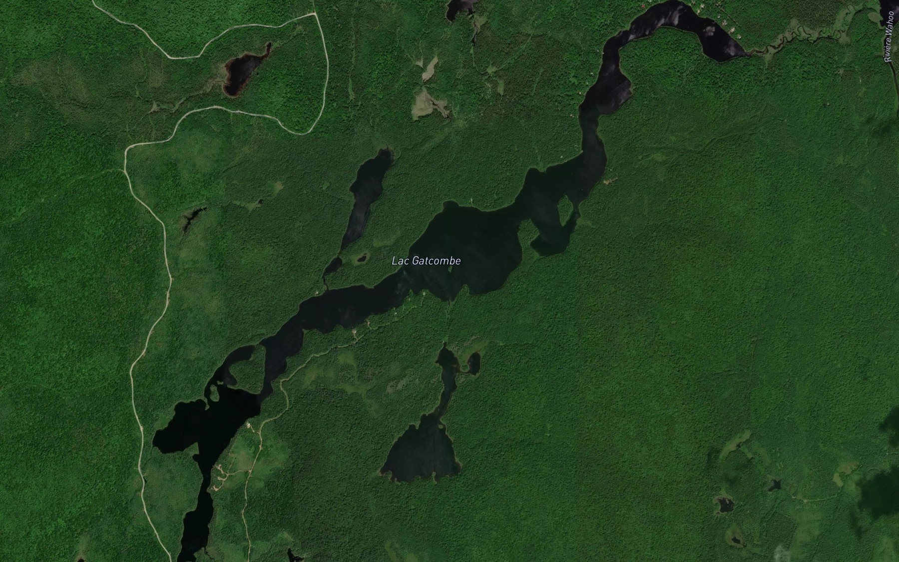 Satellite map of the Lac Gatcombe