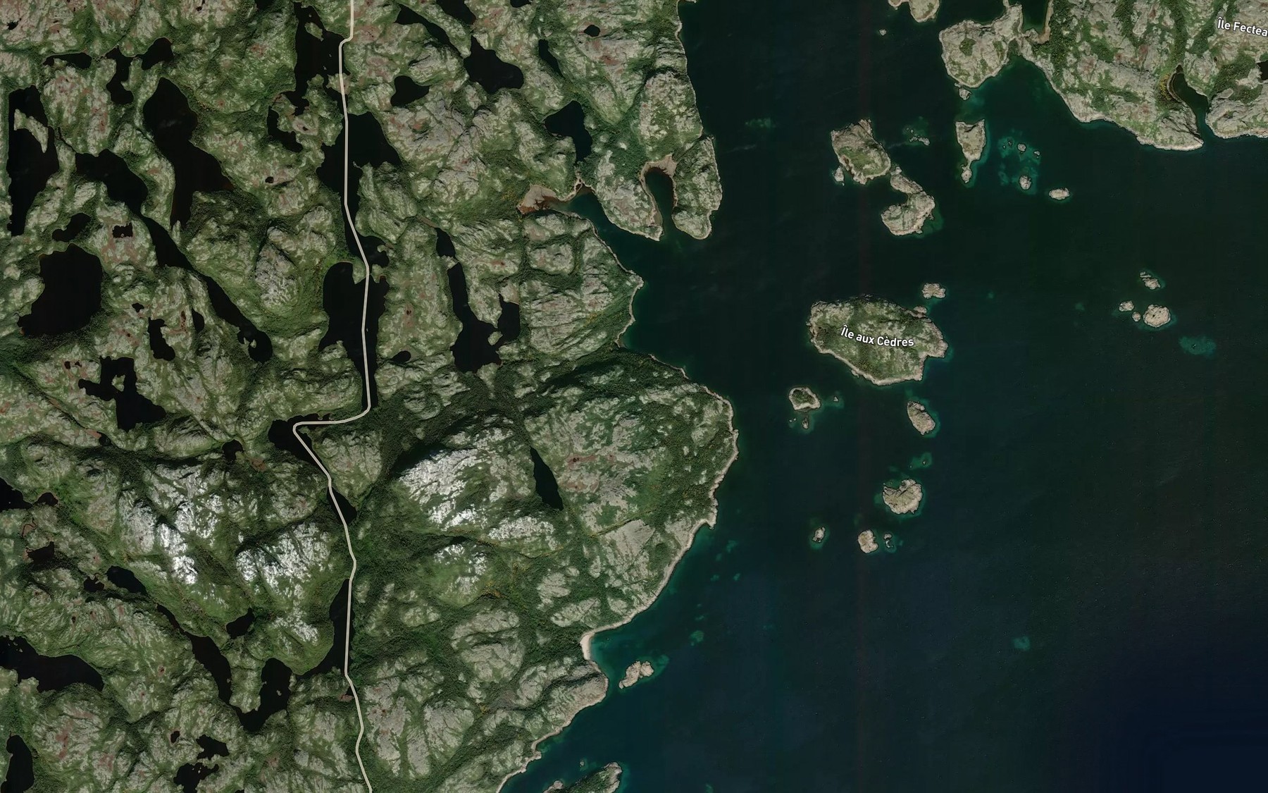 Satellite map of the Baie de la Terre