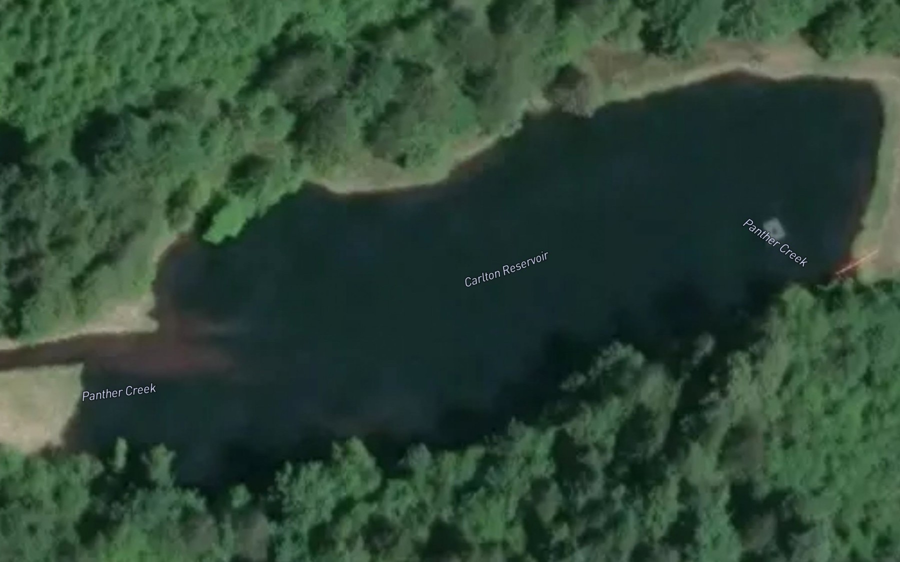 Satellite map of the Carlton Reservoir