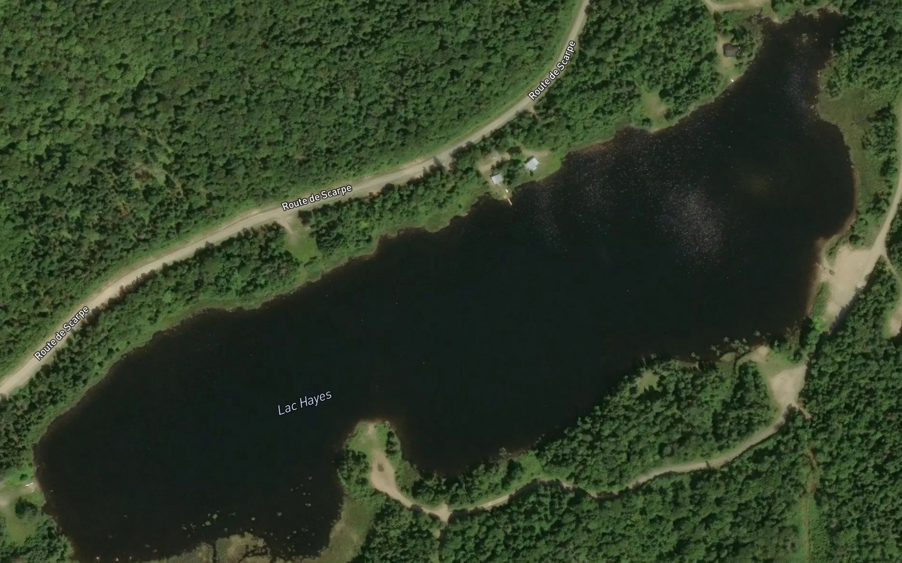 Satellite map of the Lac Hayes
