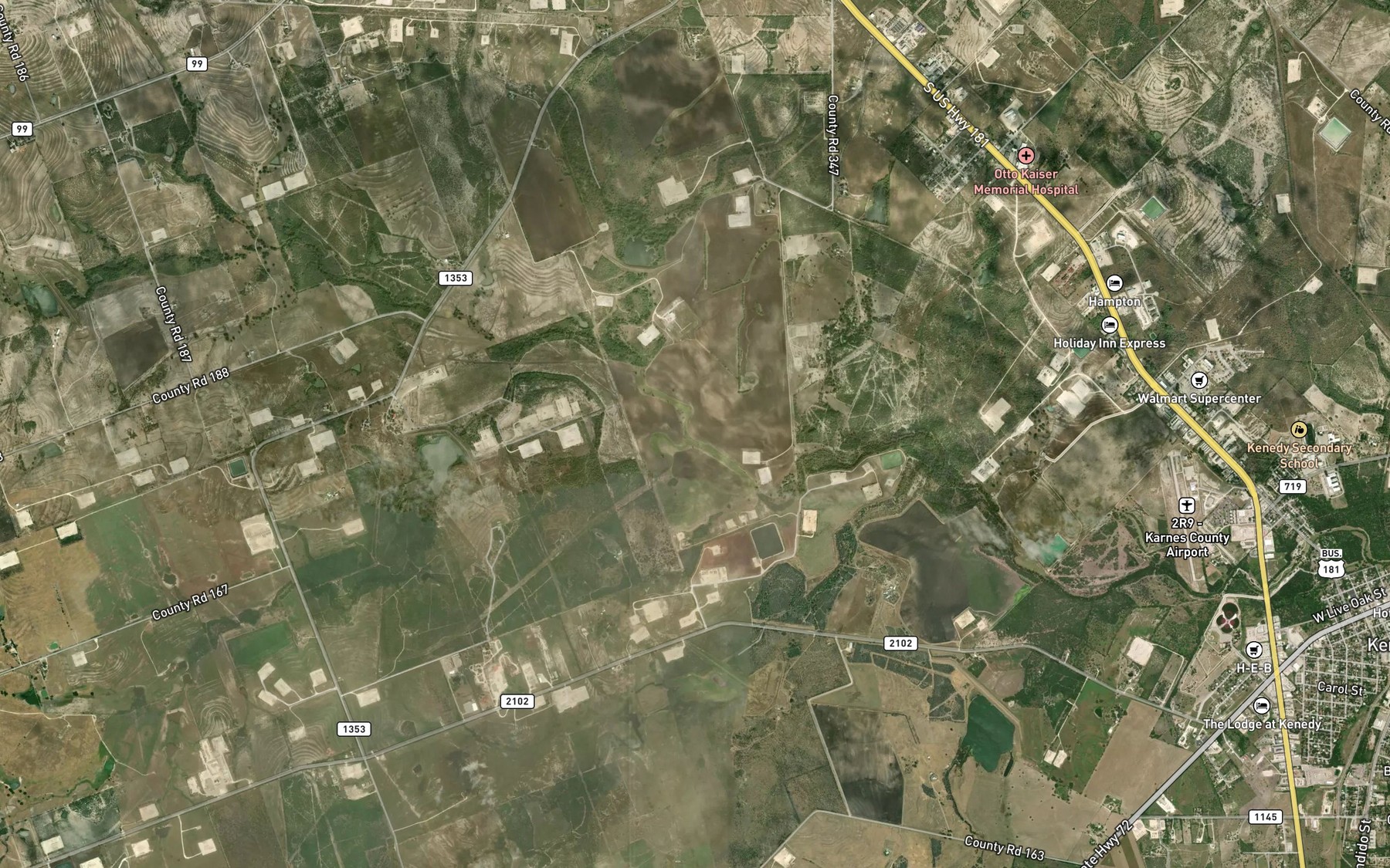 Satellite map of the Bucker Creek
