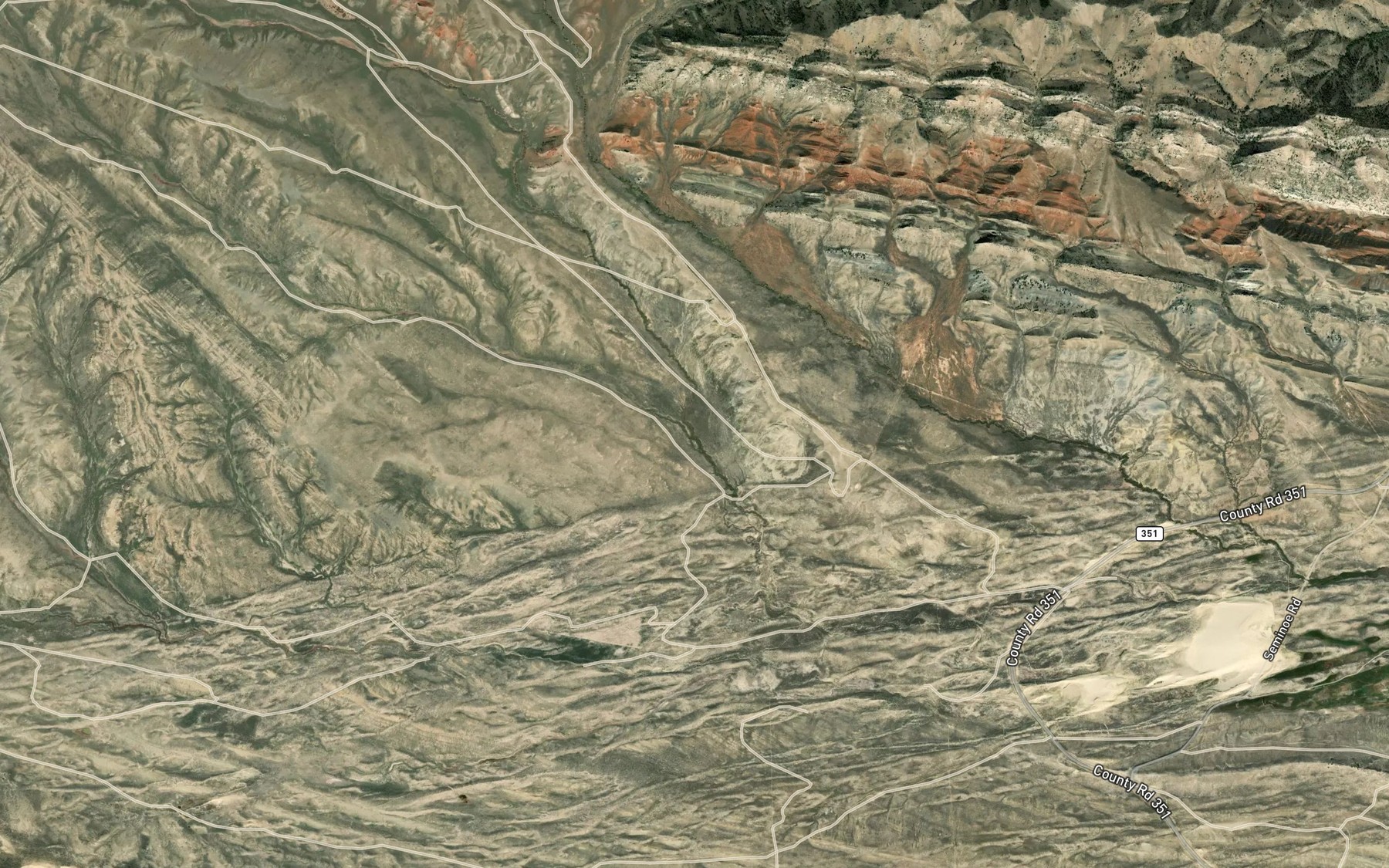 Satellite map of the Coal Creek