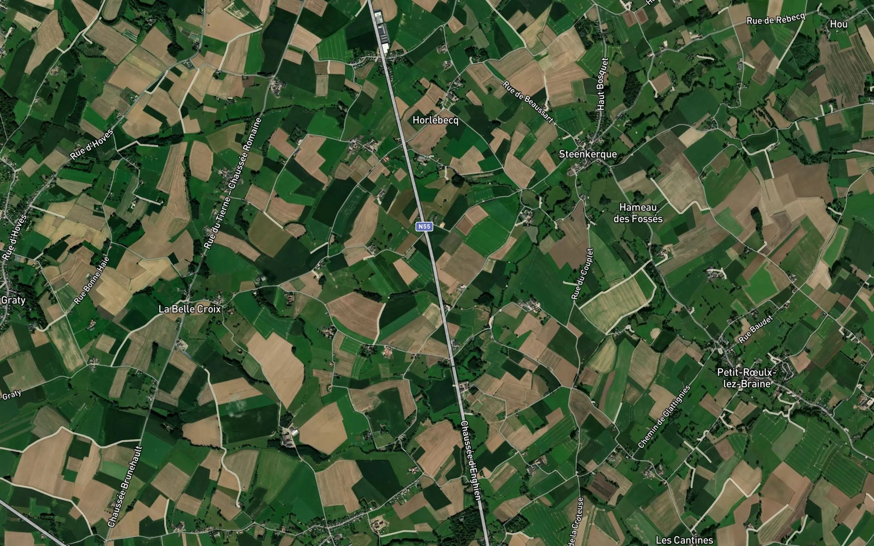 Satellite map of the Ruisseau Tierne