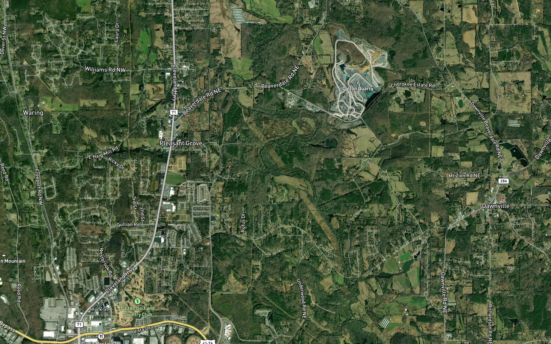 Satellite map of the Logan Branch