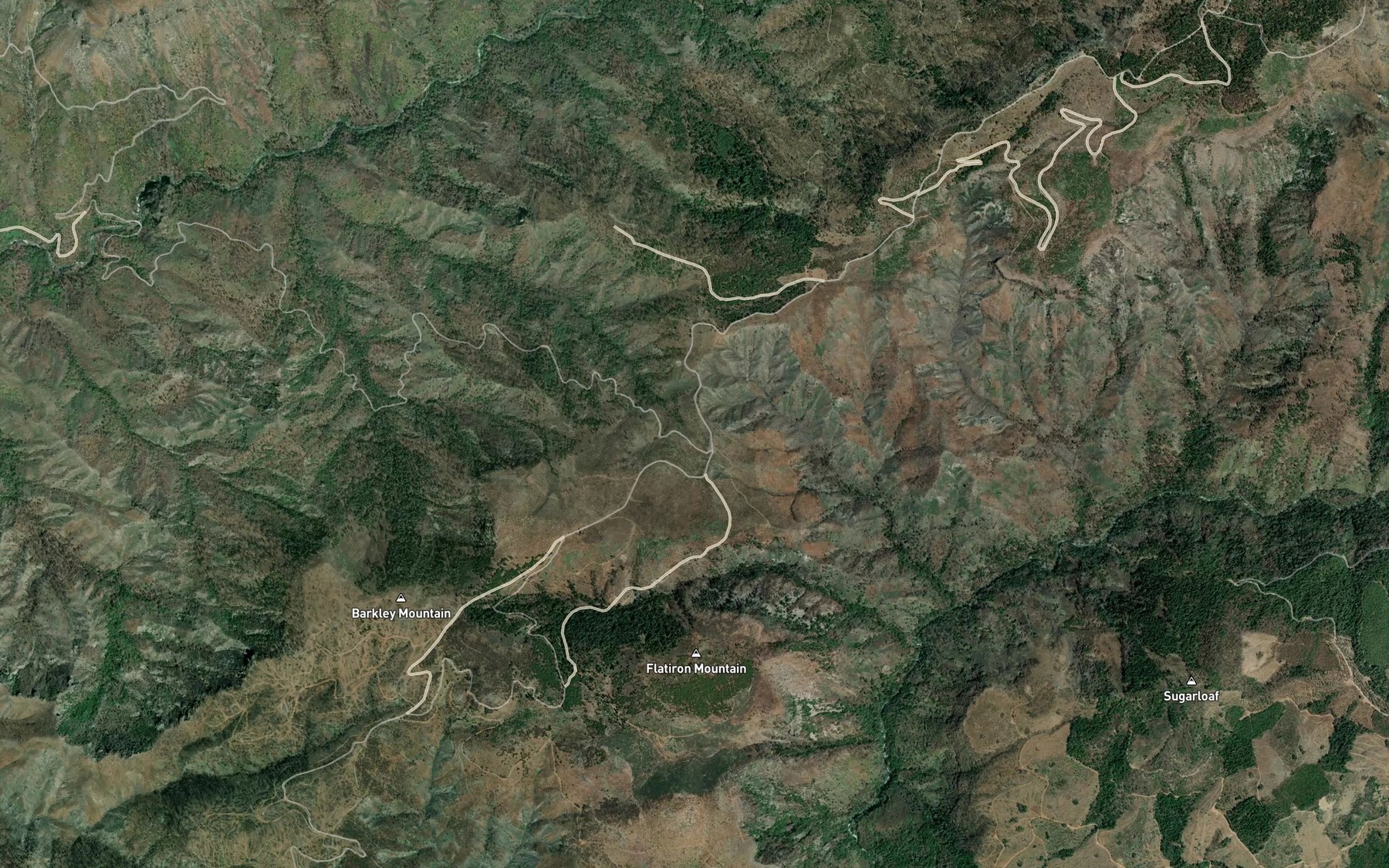 Satellite map of the Cedar Spring