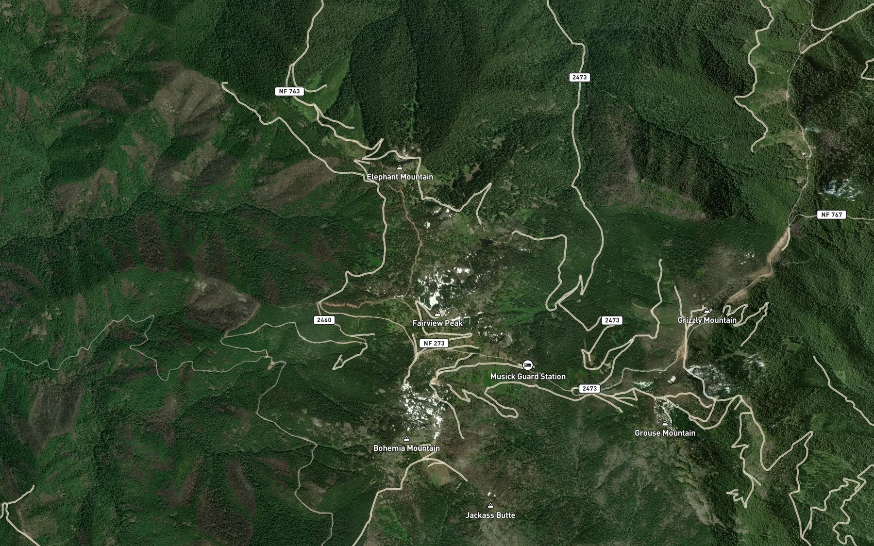 Satellite map of the Lake Murphy
