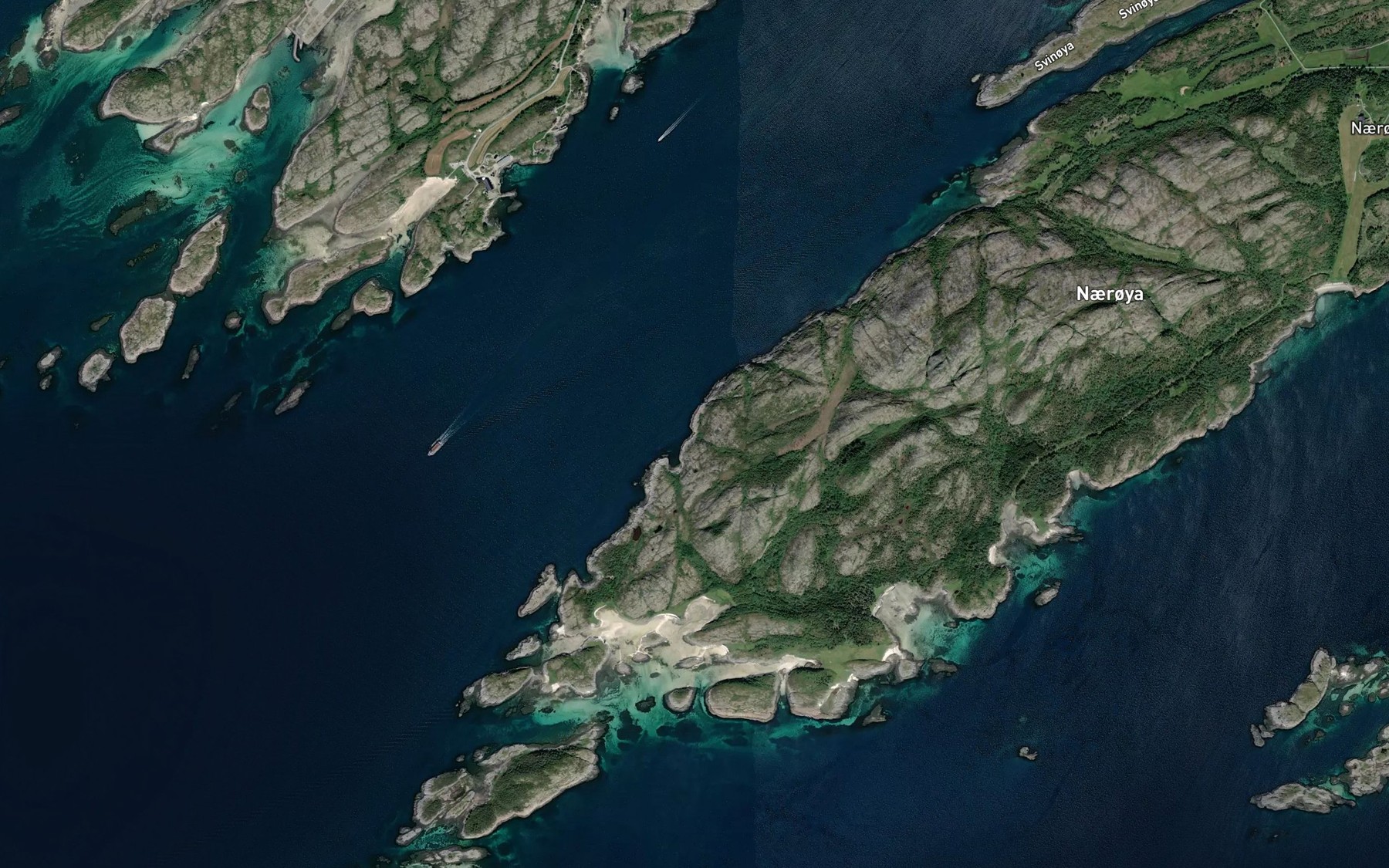 Satellite map of the Kjella