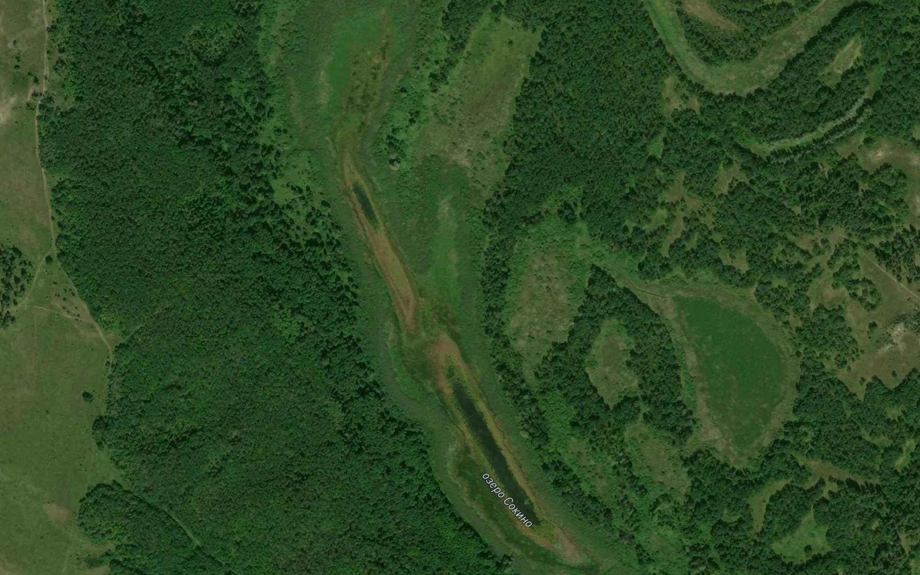 Satellite map of the Ozero Sokino