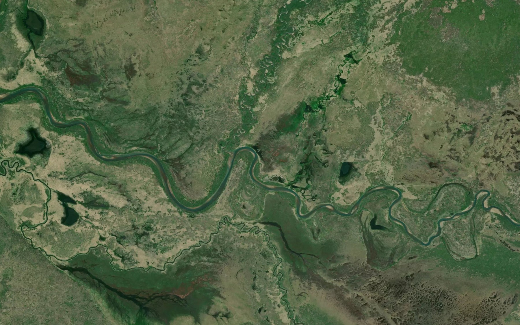 Satellite map of the Fan Creek