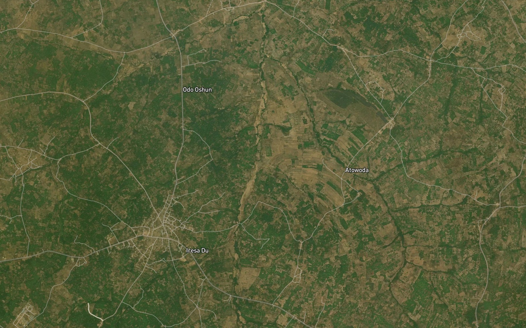 Satellite map of the River Alamula