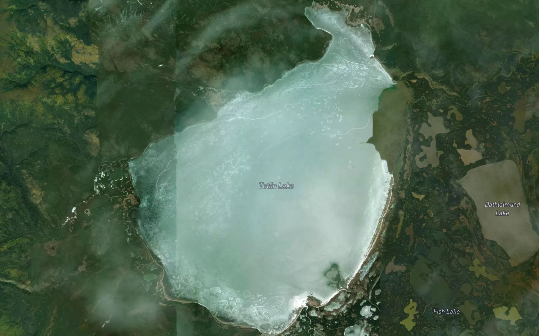 Satellite map of the Tetlin Lake