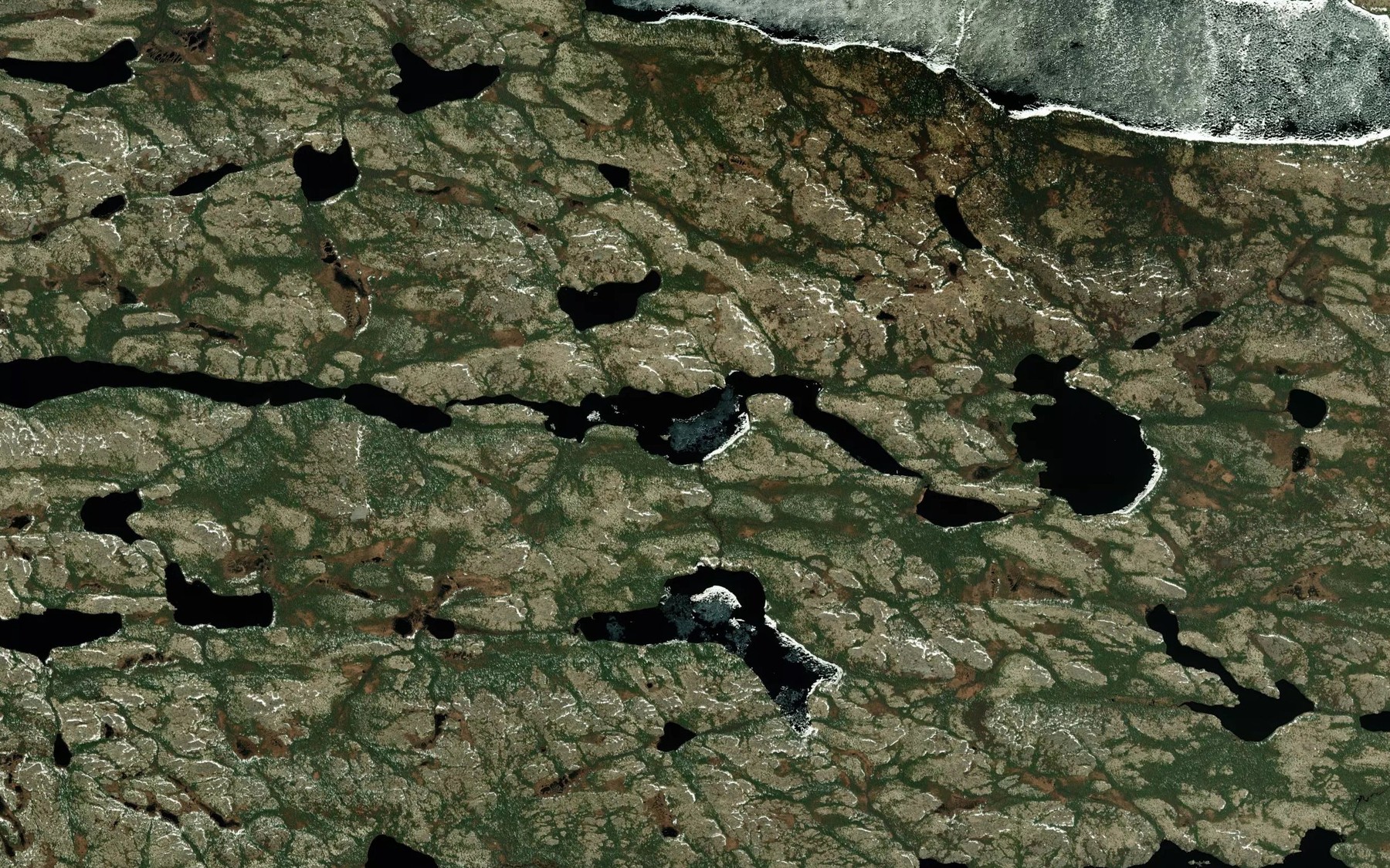 Satellite map of the Lac Kamiywach
