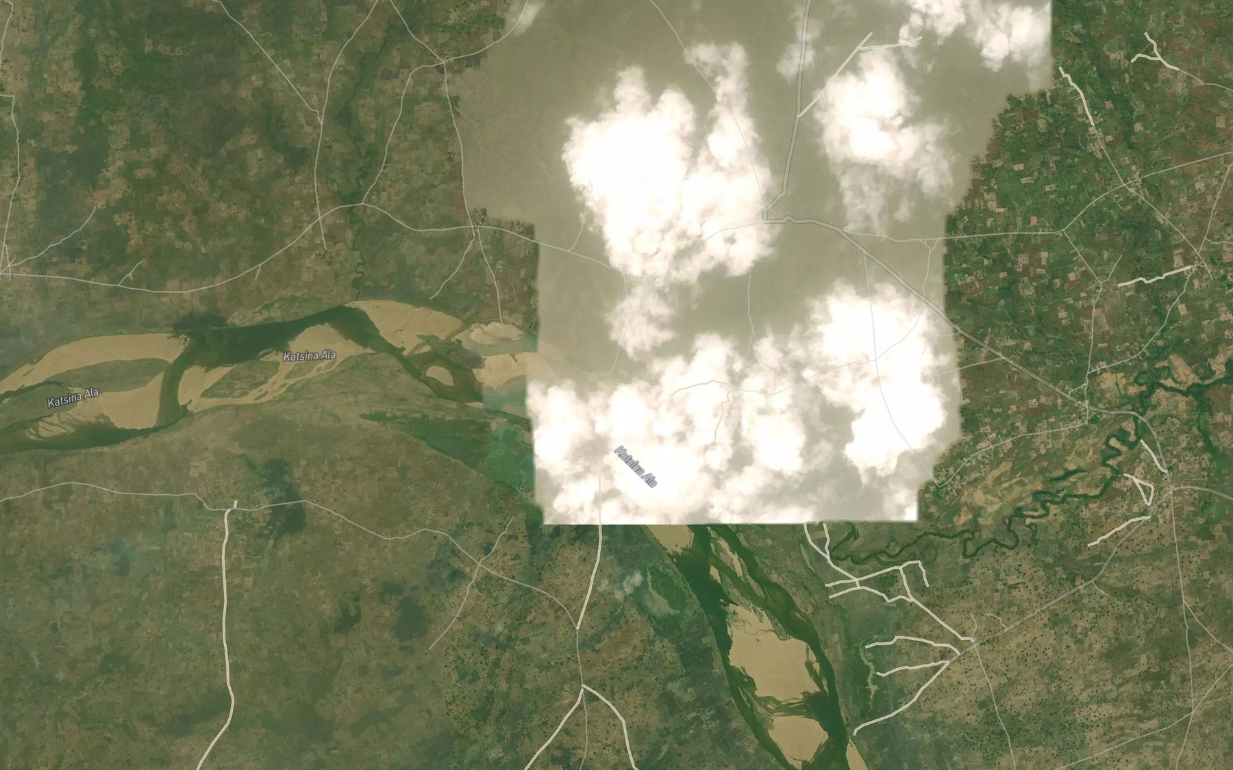 Satellite map of the River Rogo