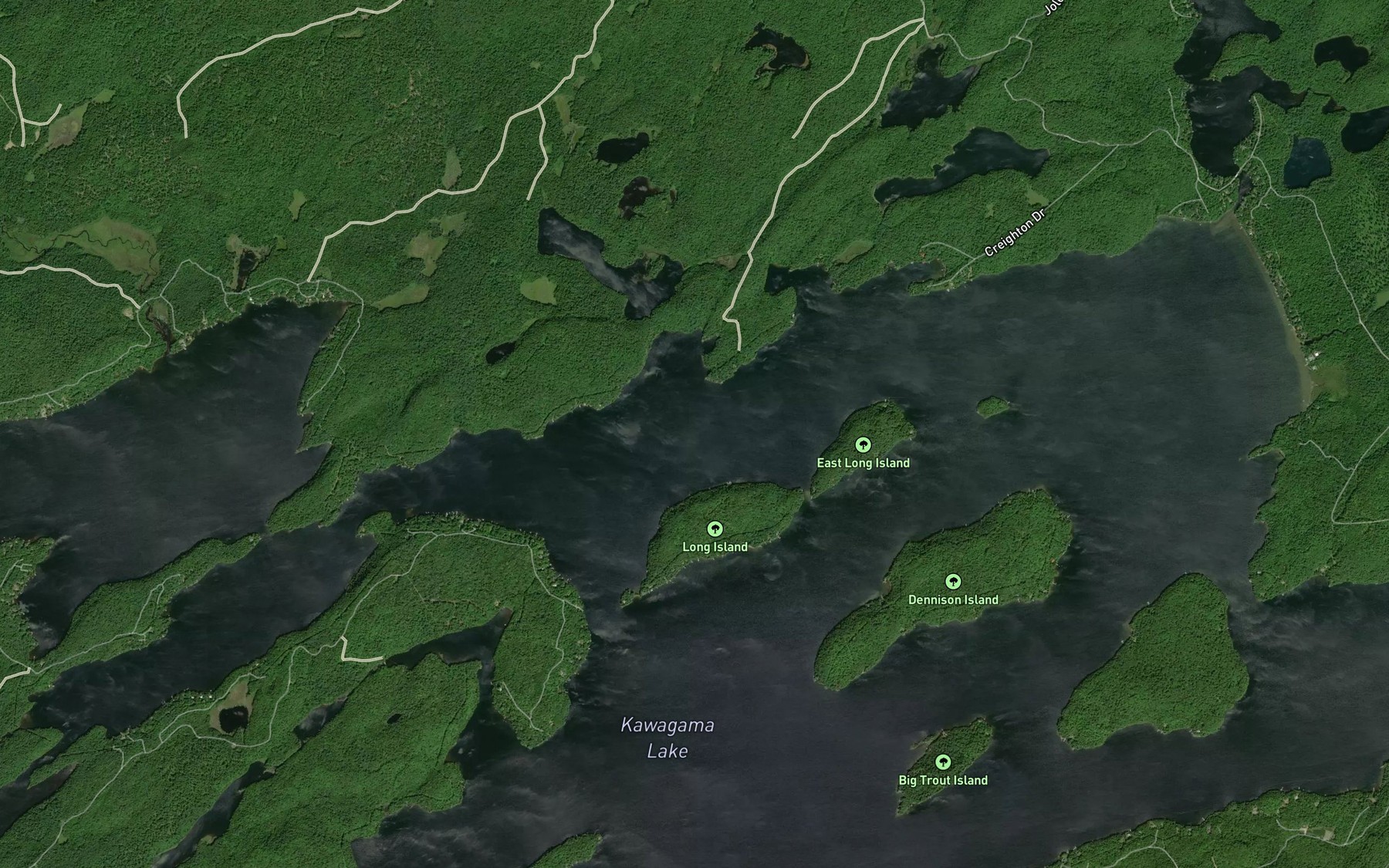 Satellite map of the Jean Bay
