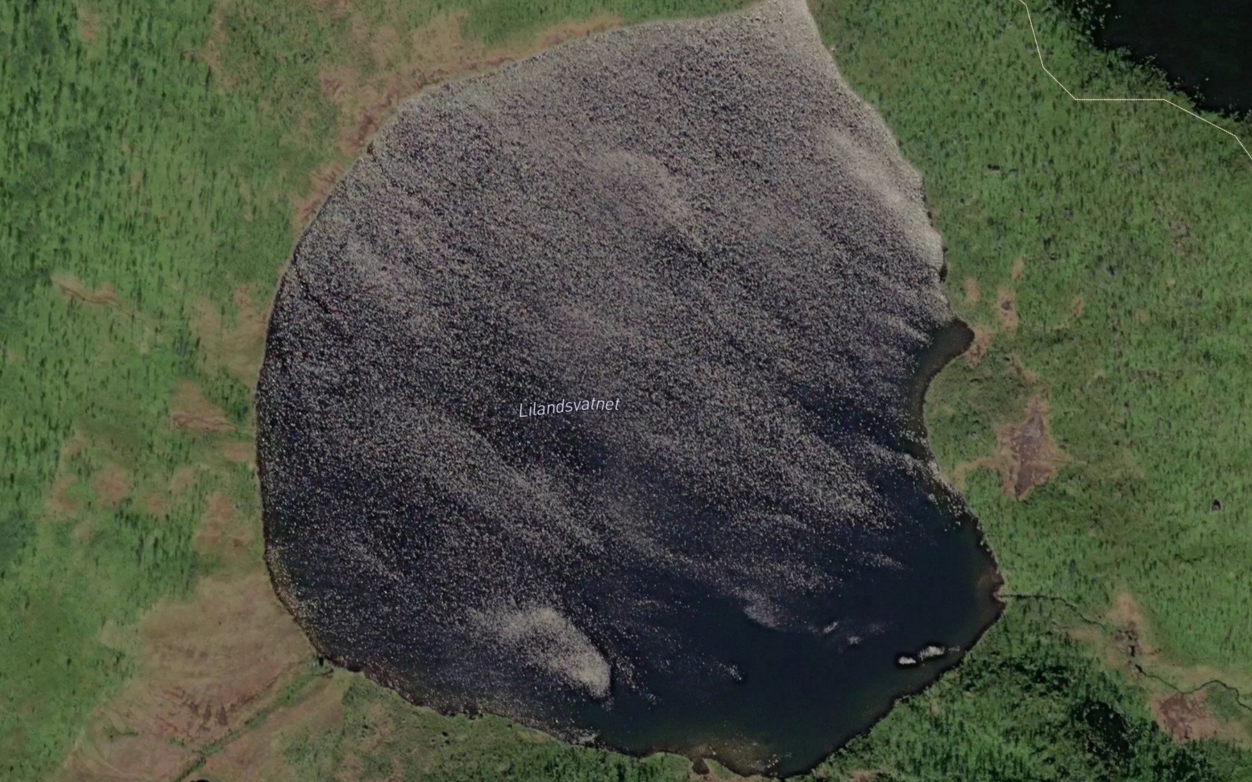 Satellite map of the Lilandvatnet