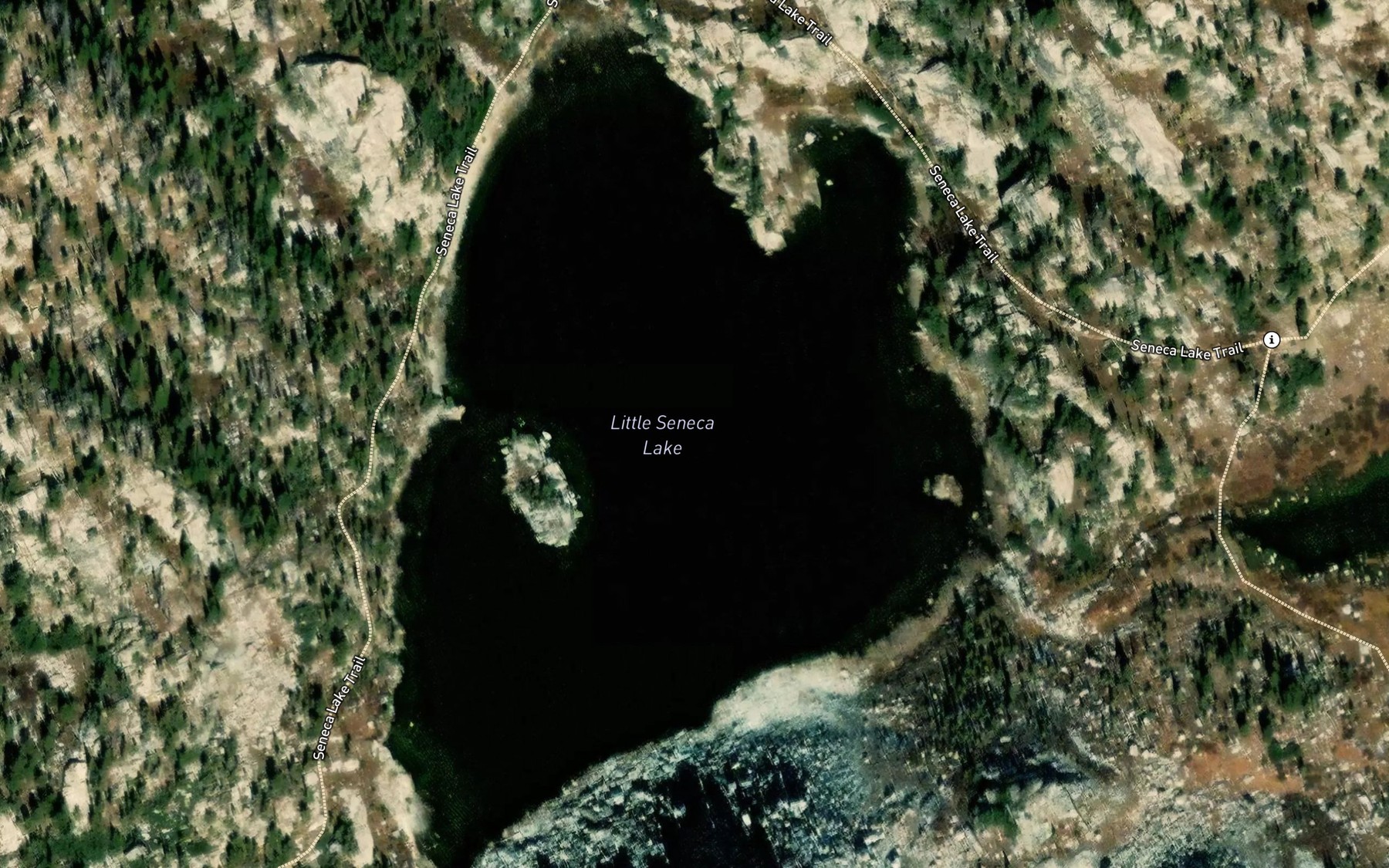 Satellite map of the Little Seneca Lake